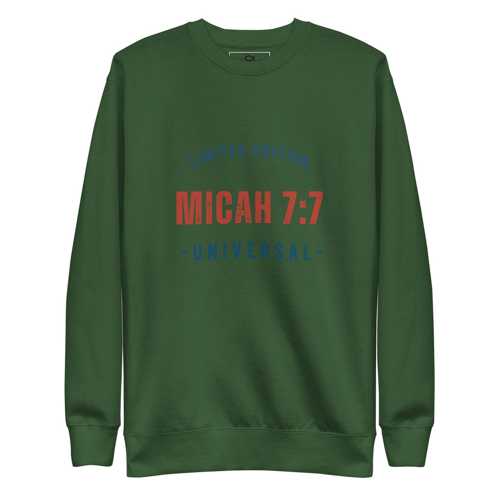 ⭐ Micah 7:7 Limited Edition Universal Sweatshirt – Faith - Inspired Comfort | sweatshirts – GodSpeed Threads
