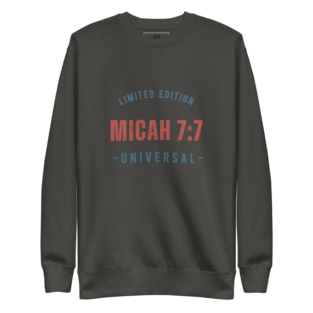 ⭐ Micah 7:7 Limited Edition Universal Sweatshirt – Faith - Inspired Comfort | sweatshirts – GodSpeed Threads