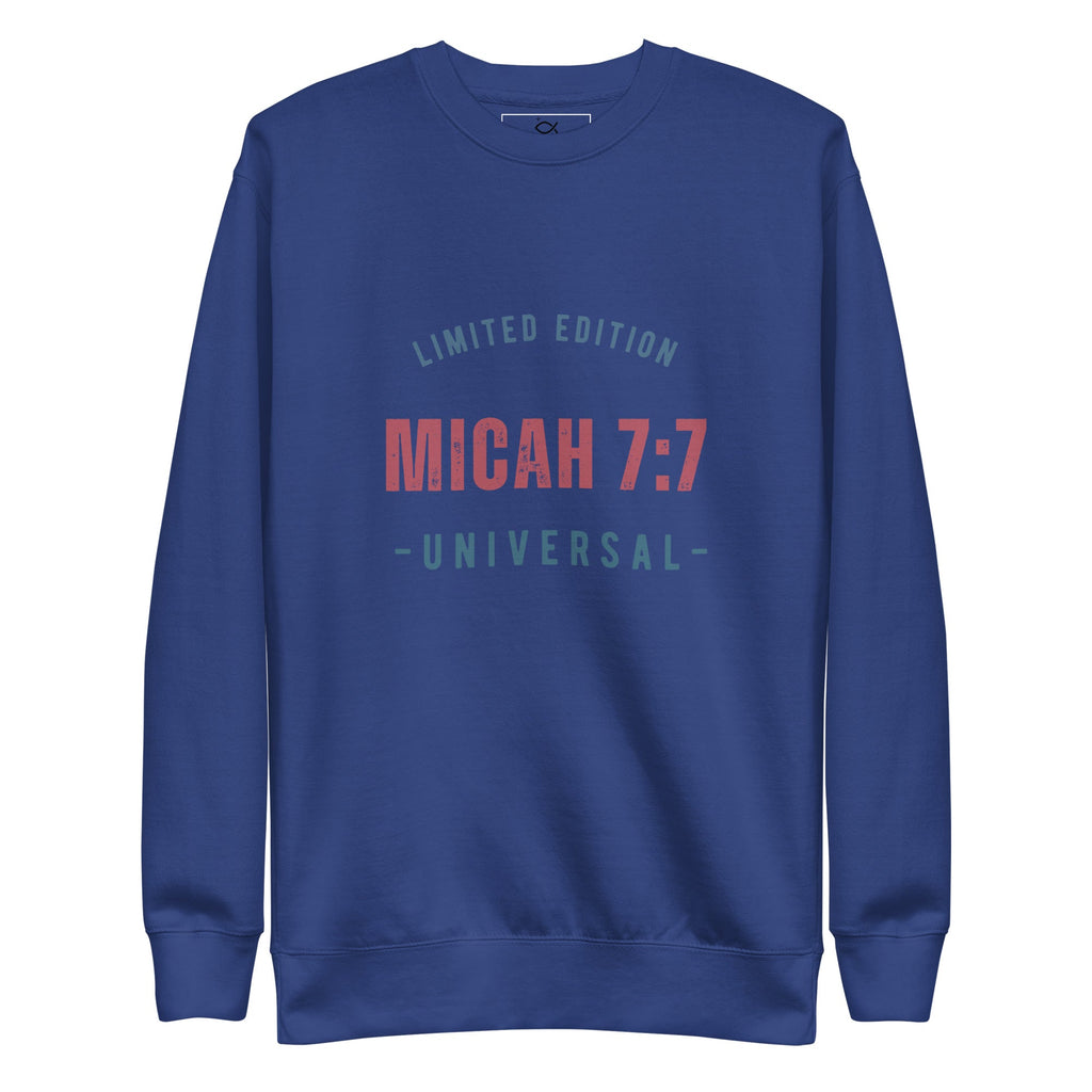 ⭐ Micah 7:7 Limited Edition Universal Sweatshirt – Faith - Inspired Comfort | sweatshirts – GodSpeed Threads