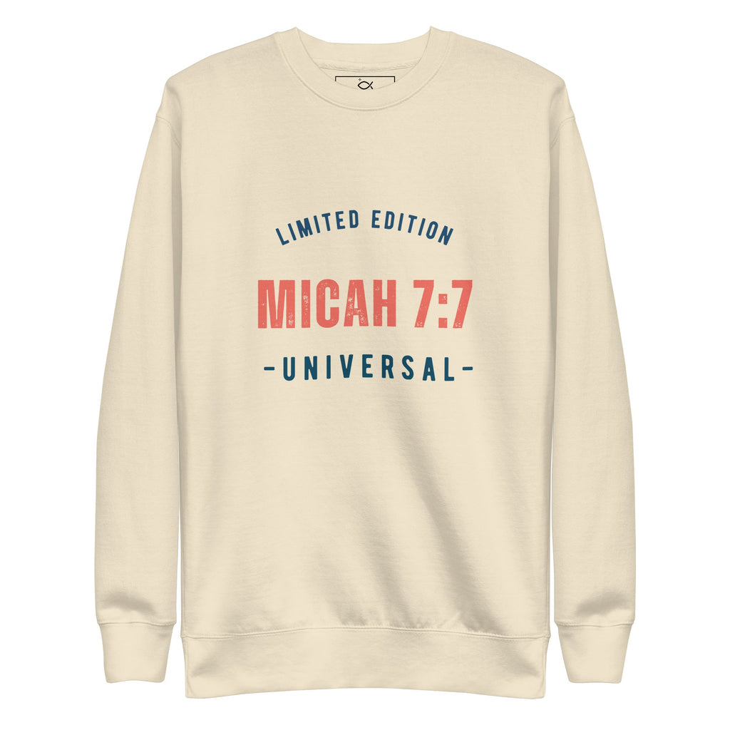 ⭐ Micah 7:7 Limited Edition Universal Sweatshirt – Faith - Inspired Comfort | sweatshirts – GodSpeed Threads