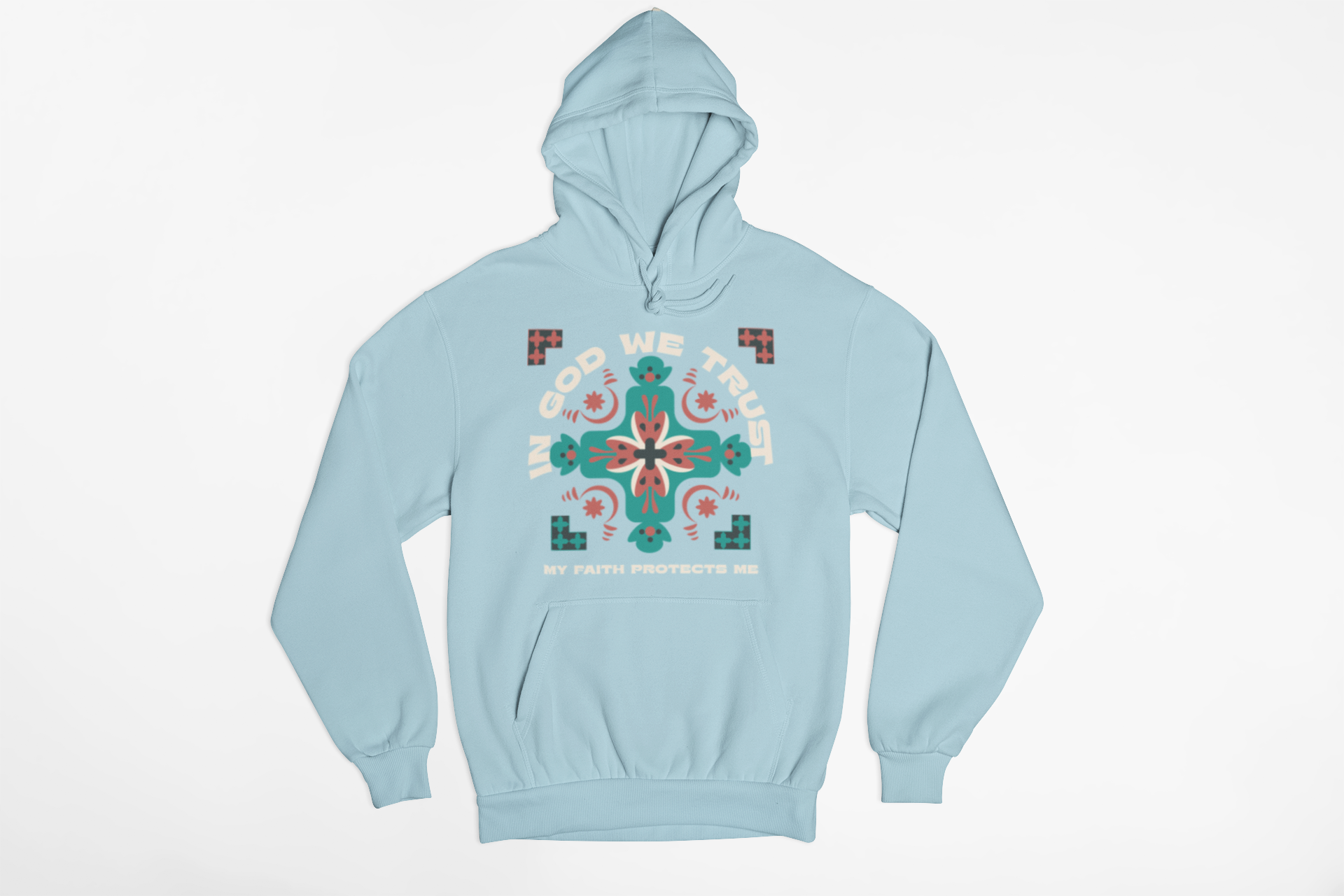 "In God We Trust hoodie with geometric faith-based design."
"Christian hoodie with an inspiring message about trust in God."
"Cozy faith-based hoodie featuring ‘My Faith Protects Me’ quote."
"Stylish Christian streetwear hoodie with bold spiritual design."
"Inspirational Christian hoodie for everyday faith and fashion."