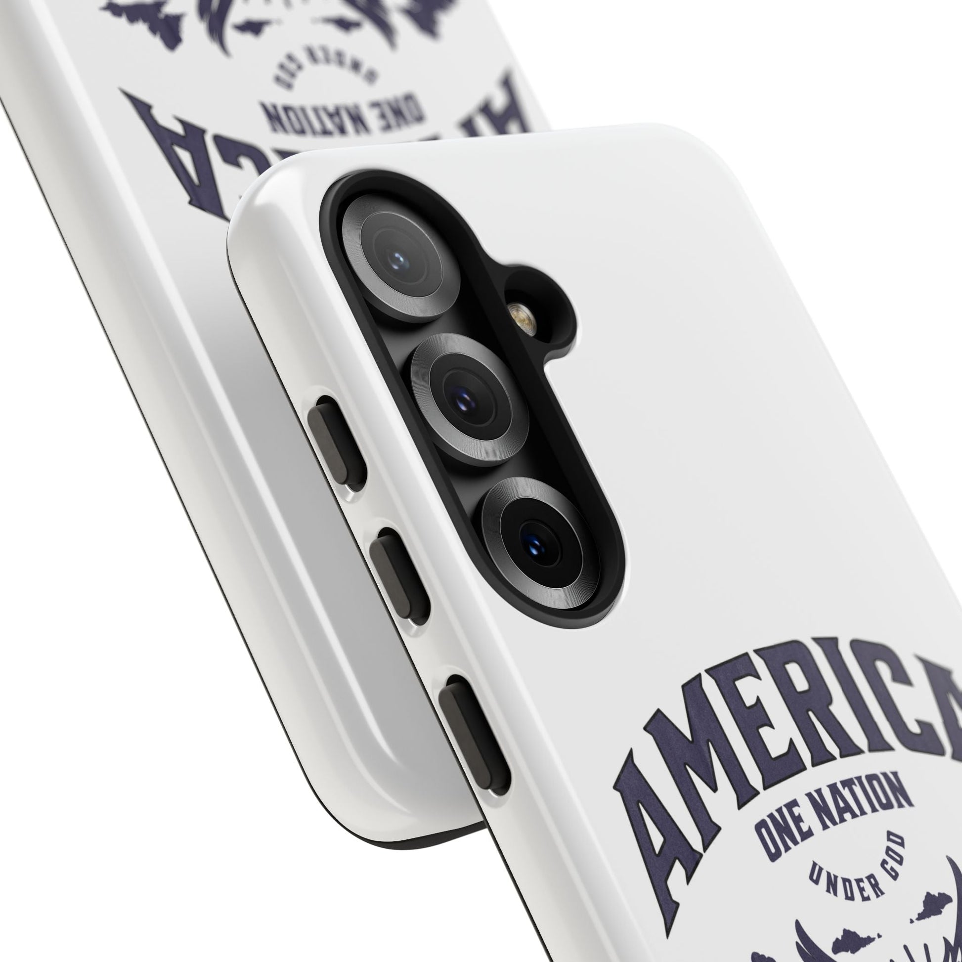 Patriotic Phone Case with Eagle Design, American Flag Cover, Independence Day Gift, Faith Freedom Fortitude, Psalm 18:2 | Phone Case – GodSpeed Threads