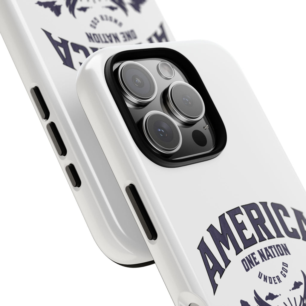 Patriotic Phone Case with Eagle Design, American Flag Cover, Independence Day Gift, Faith Freedom Fortitude, Psalm 18:2 | Phone Case – GodSpeed Threads