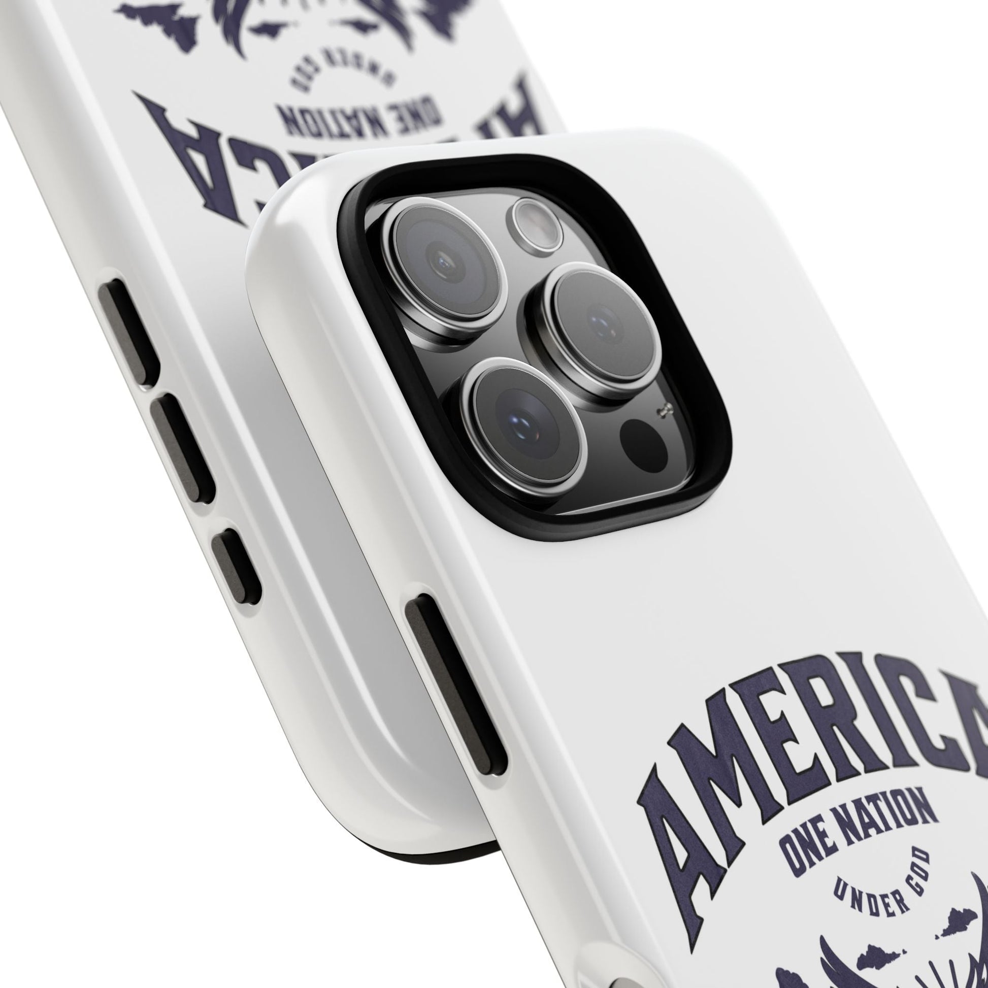 Patriotic Phone Case with Eagle Design, American Flag Cover, Independence Day Gift, Faith Freedom Fortitude, Psalm 18:2 | Phone Case – GodSpeed Threads