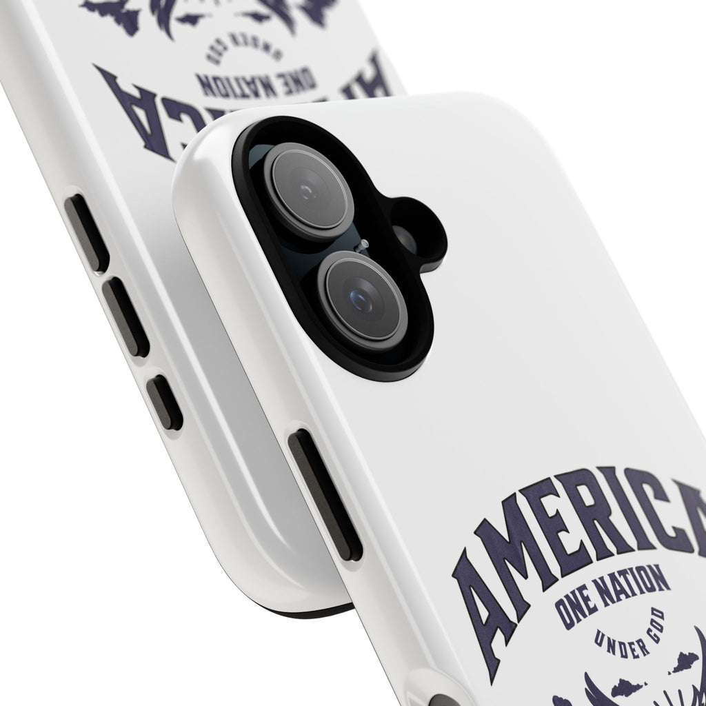 Patriotic Phone Case with Eagle Design, American Flag Cover, Independence Day Gift, Faith Freedom Fortitude, Psalm 18:2 | Phone Case – GodSpeed Threads