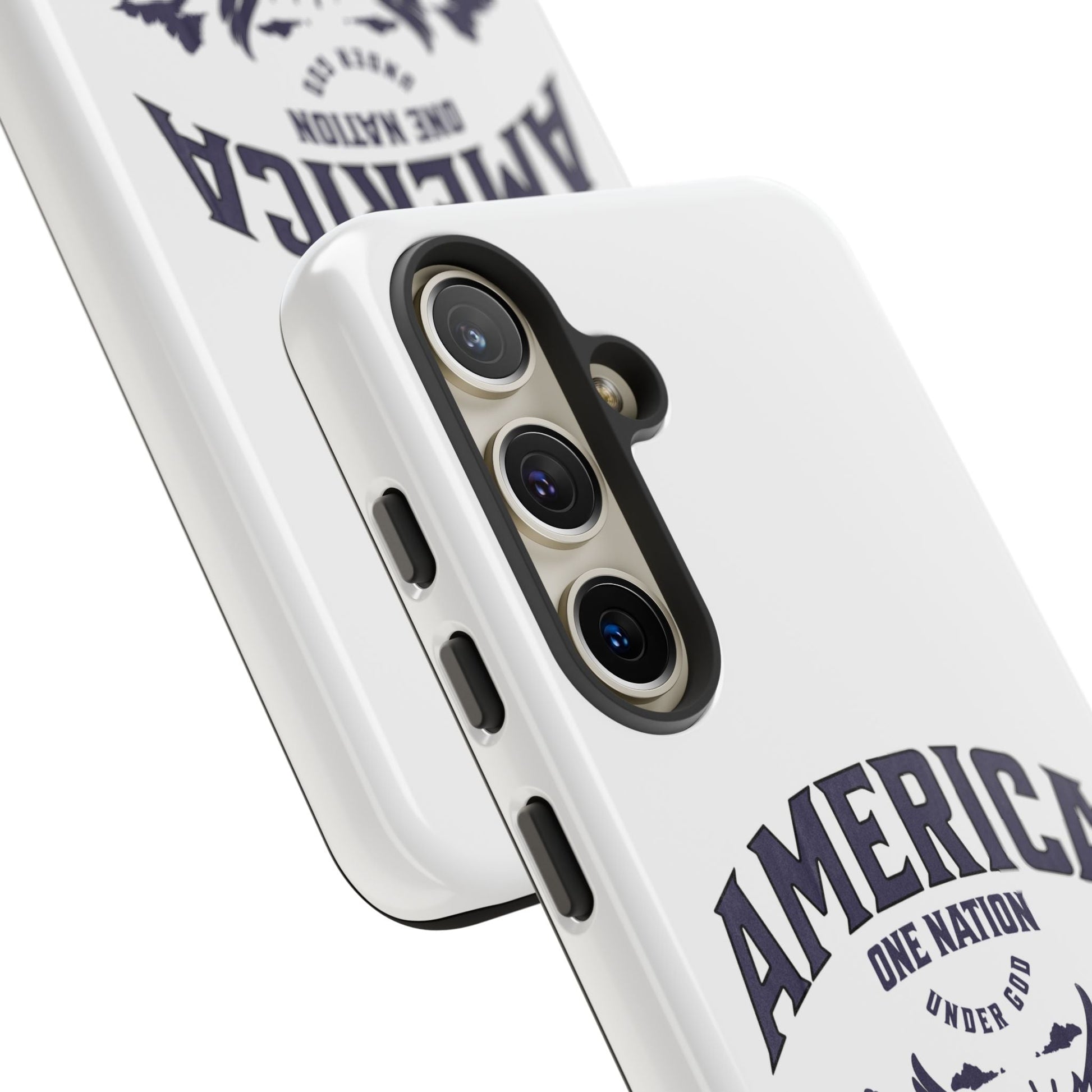 Patriotic Phone Case with Eagle Design, American Flag Cover, Independence Day Gift, Faith Freedom Fortitude, Psalm 18:2 | Phone Case – GodSpeed Threads