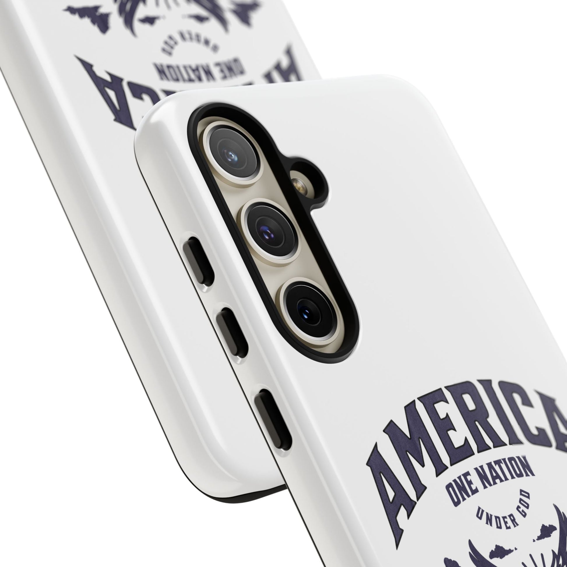 Patriotic Phone Case with Eagle Design, American Flag Cover, Independence Day Gift, Faith Freedom Fortitude, Psalm 18:2 | Phone Case – GodSpeed Threads
