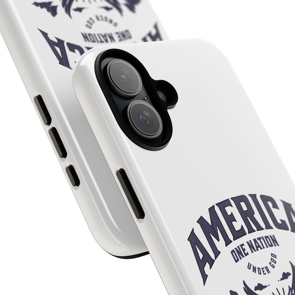 Patriotic Phone Case with Eagle Design, American Flag Cover, Independence Day Gift, Faith Freedom Fortitude, Psalm 18:2 | Phone Case – GodSpeed Threads