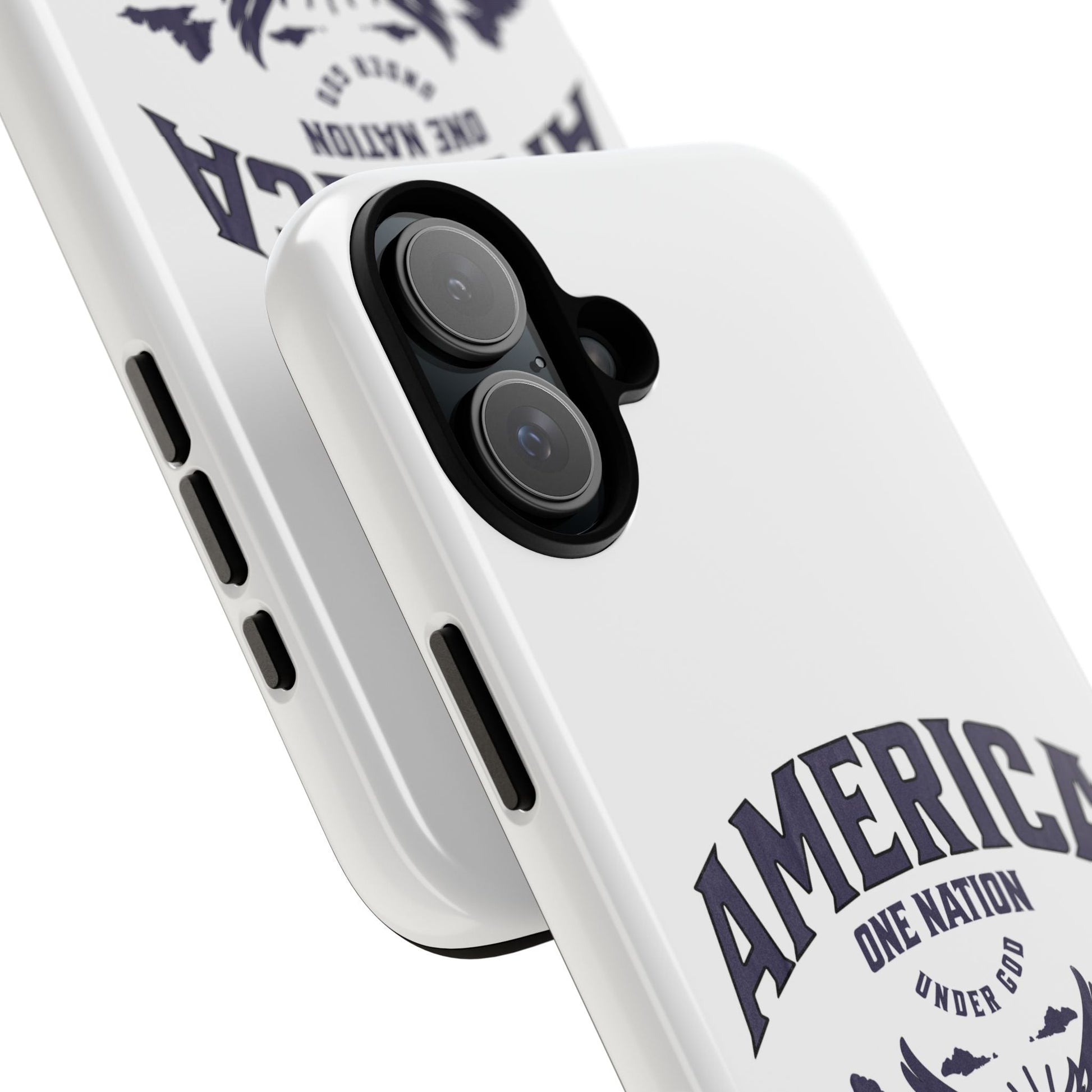 Patriotic Phone Case with Eagle Design, American Flag Cover, Independence Day Gift, Faith Freedom Fortitude, Psalm 18:2 | Phone Case – GodSpeed Threads