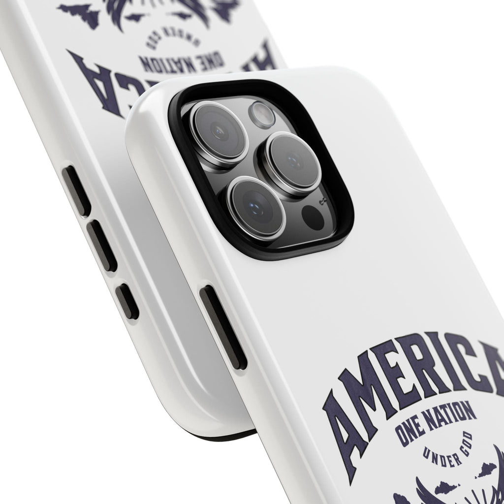 Patriotic Phone Case with Eagle Design, American Flag Cover, Independence Day Gift, Faith Freedom Fortitude, Psalm 18:2 | Phone Case – GodSpeed Threads