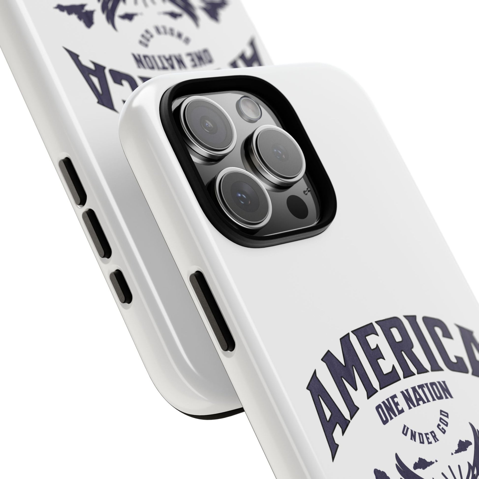 Patriotic Phone Case with Eagle Design, American Flag Cover, Independence Day Gift, Faith Freedom Fortitude, Psalm 18:2 | Phone Case – GodSpeed Threads