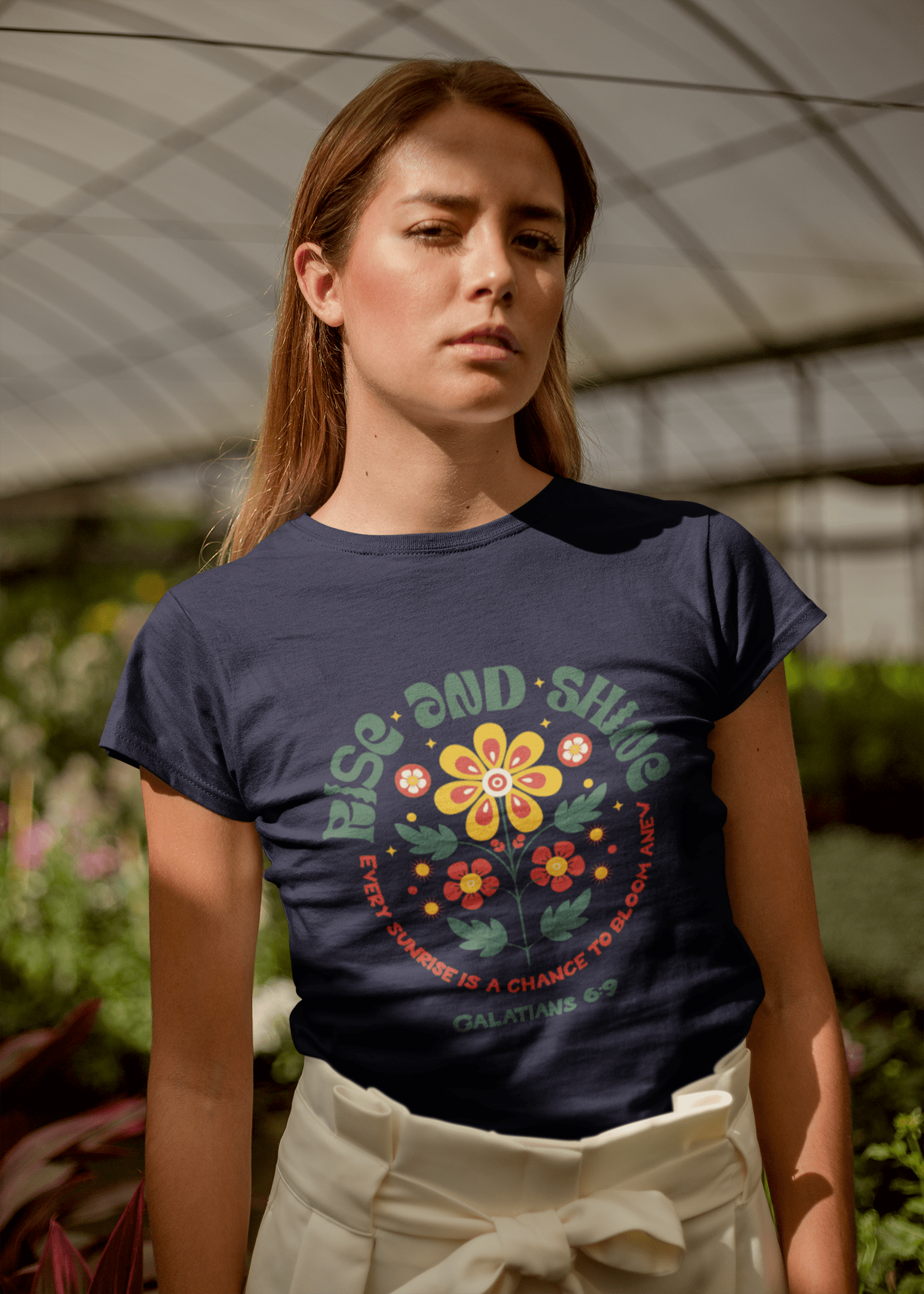 Rise and Shine T-Shirt – Galatians 6:9 Retro Floral Christian Tee | T-Shirt – GodSpeed Threads