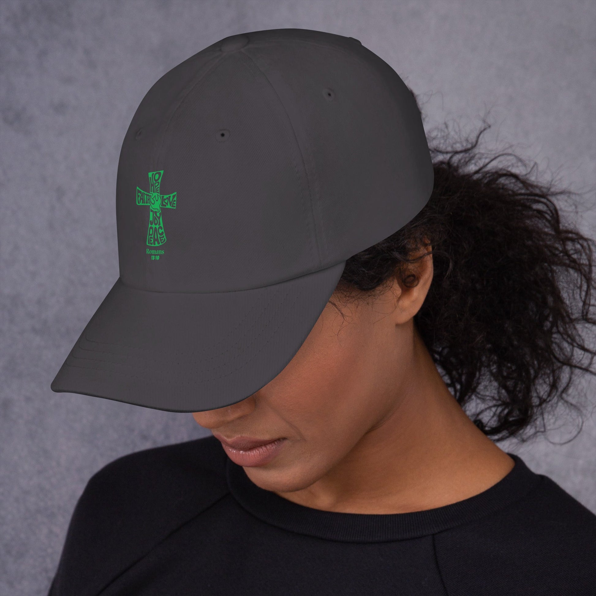 ✝️ Romans 13:10 “Love Fulfills the Law” Dad Hat – Faith - Inspired Everyday Wear | Hats – GodSpeed Threads