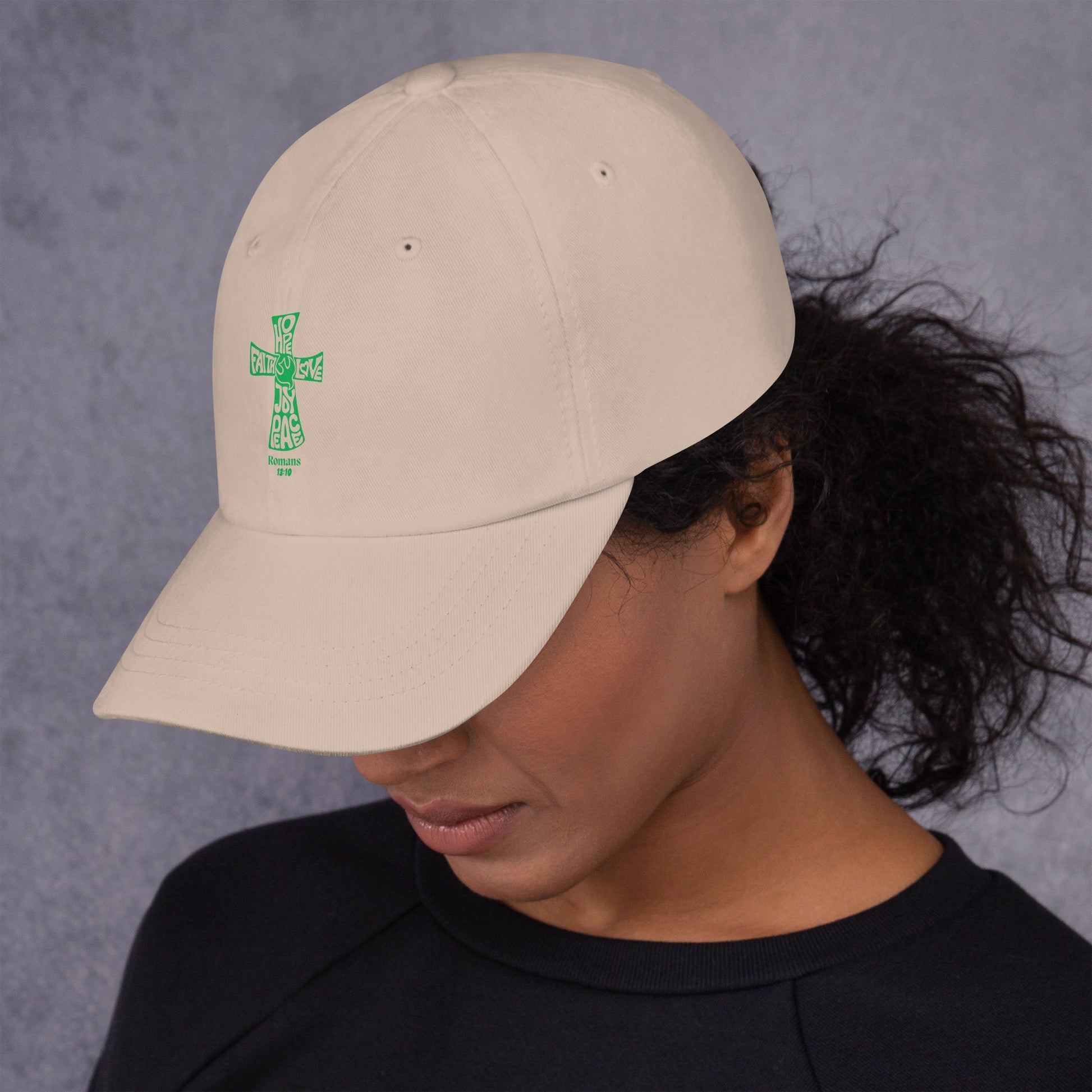 ✝️ Romans 13:10 “Love Fulfills the Law” Dad Hat – Faith - Inspired Everyday Wear | Hats – GodSpeed Threads
