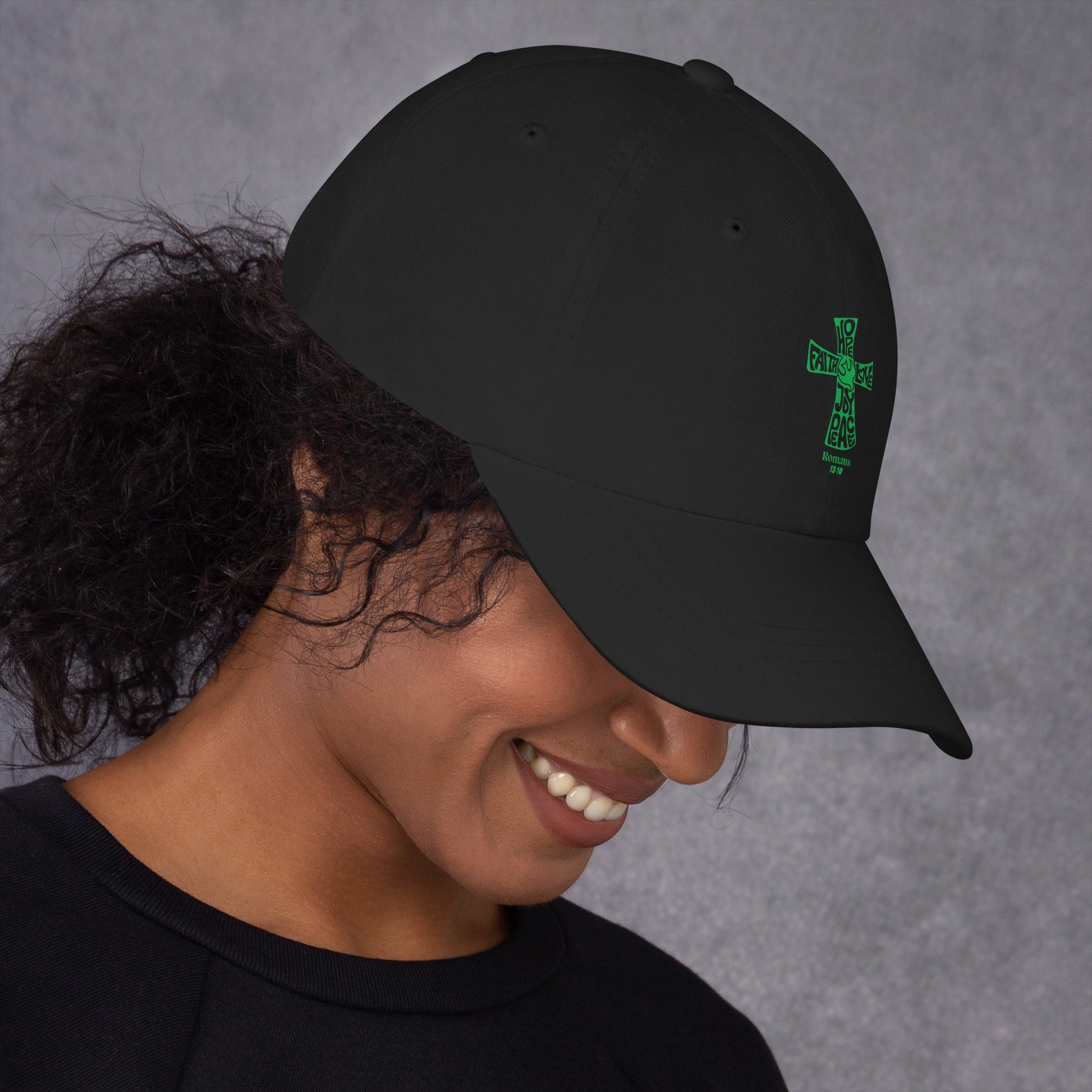 ✝️ Romans 13:10 “Love Fulfills the Law” Dad Hat – Faith - Inspired Everyday Wear | Hats – GodSpeed Threads