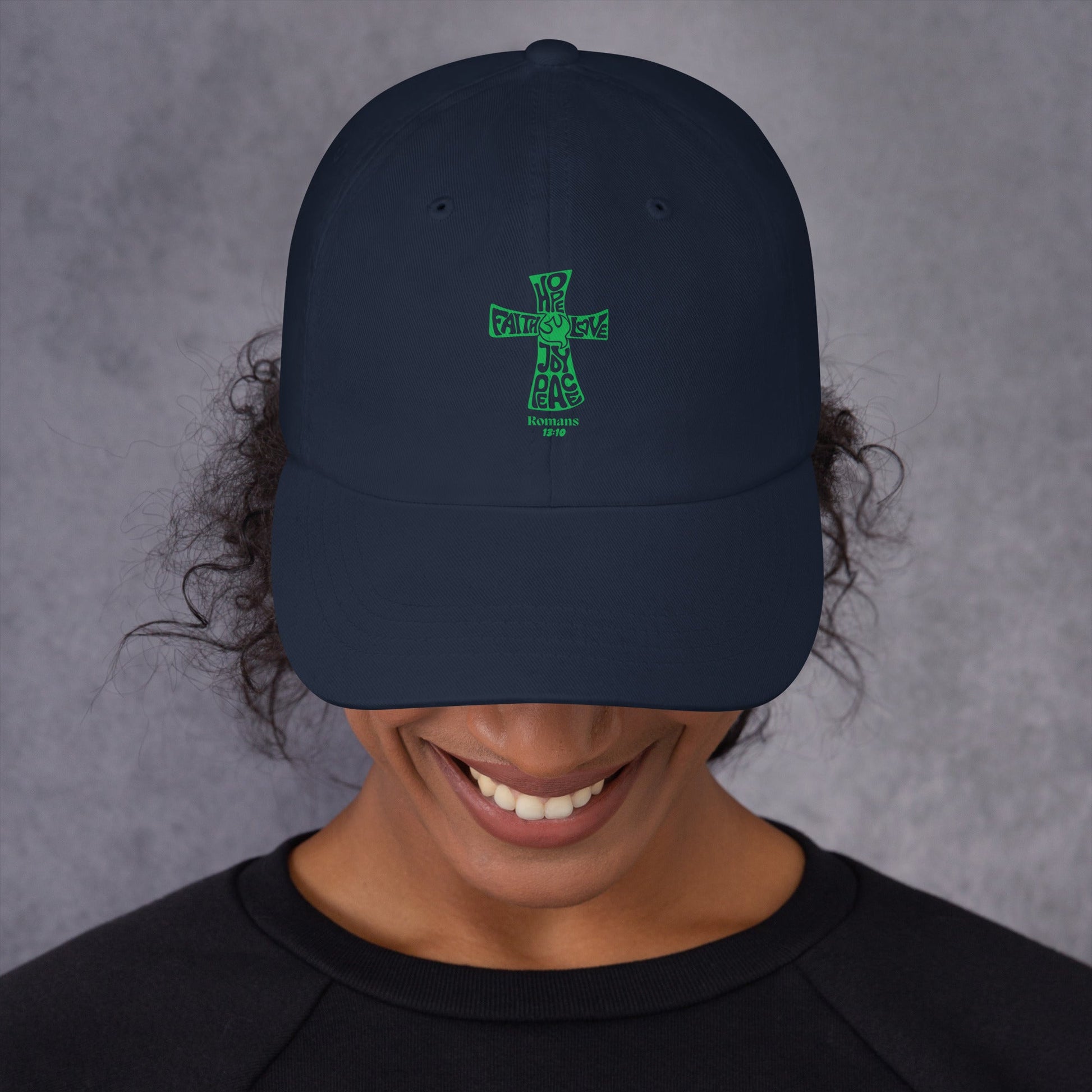 ✝️ Romans 13:10 “Love Fulfills the Law” Dad Hat – Faith - Inspired Everyday Wear | Hats – GodSpeed Threads