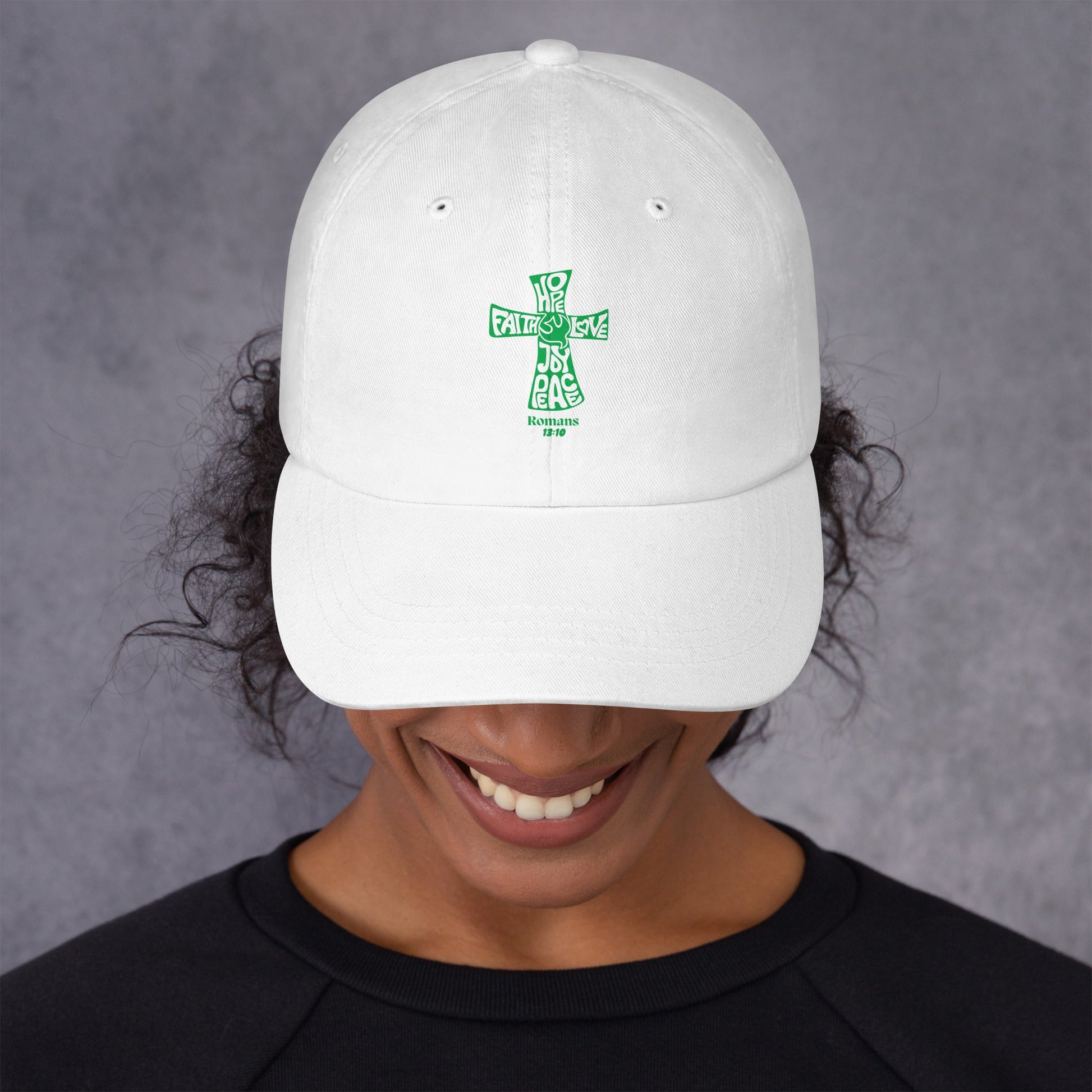✝️ Romans 13:10 “Love Fulfills the Law” Dad Hat – Faith - Inspired Everyday Wear | Hats – GodSpeed Threads