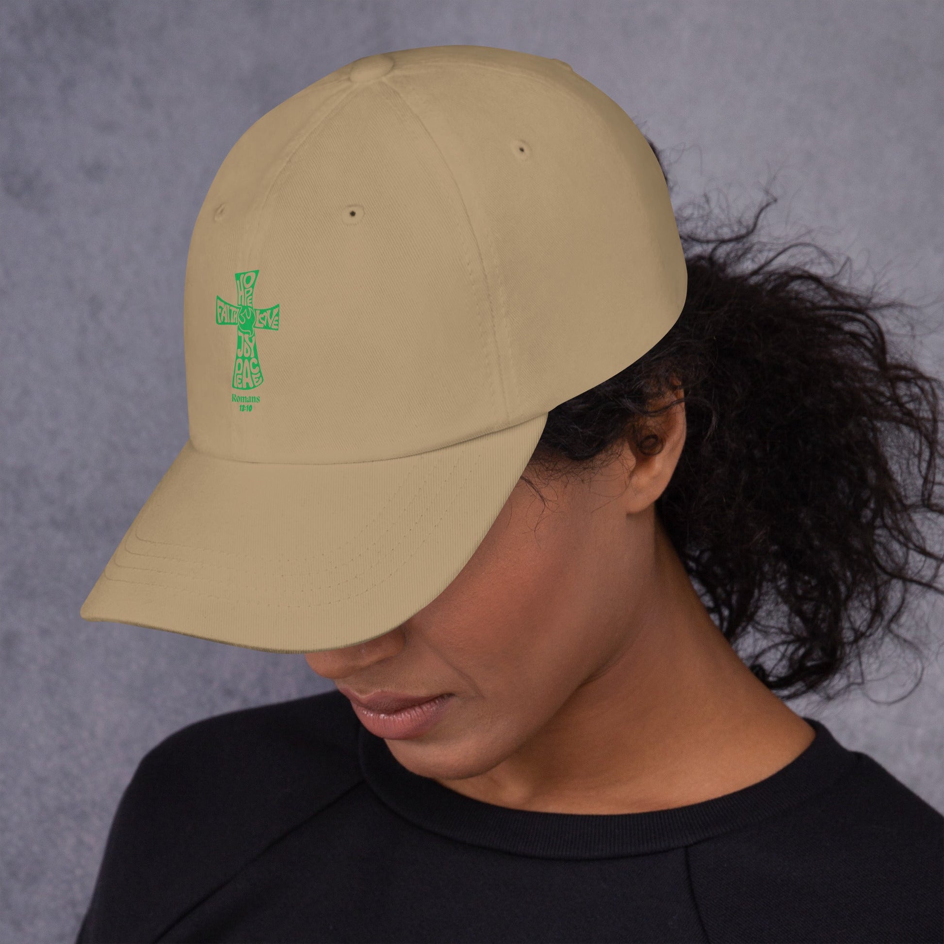 ✝️ Romans 13:10 “Love Fulfills the Law” Dad Hat – Faith - Inspired Everyday Wear | Hats – GodSpeed Threads