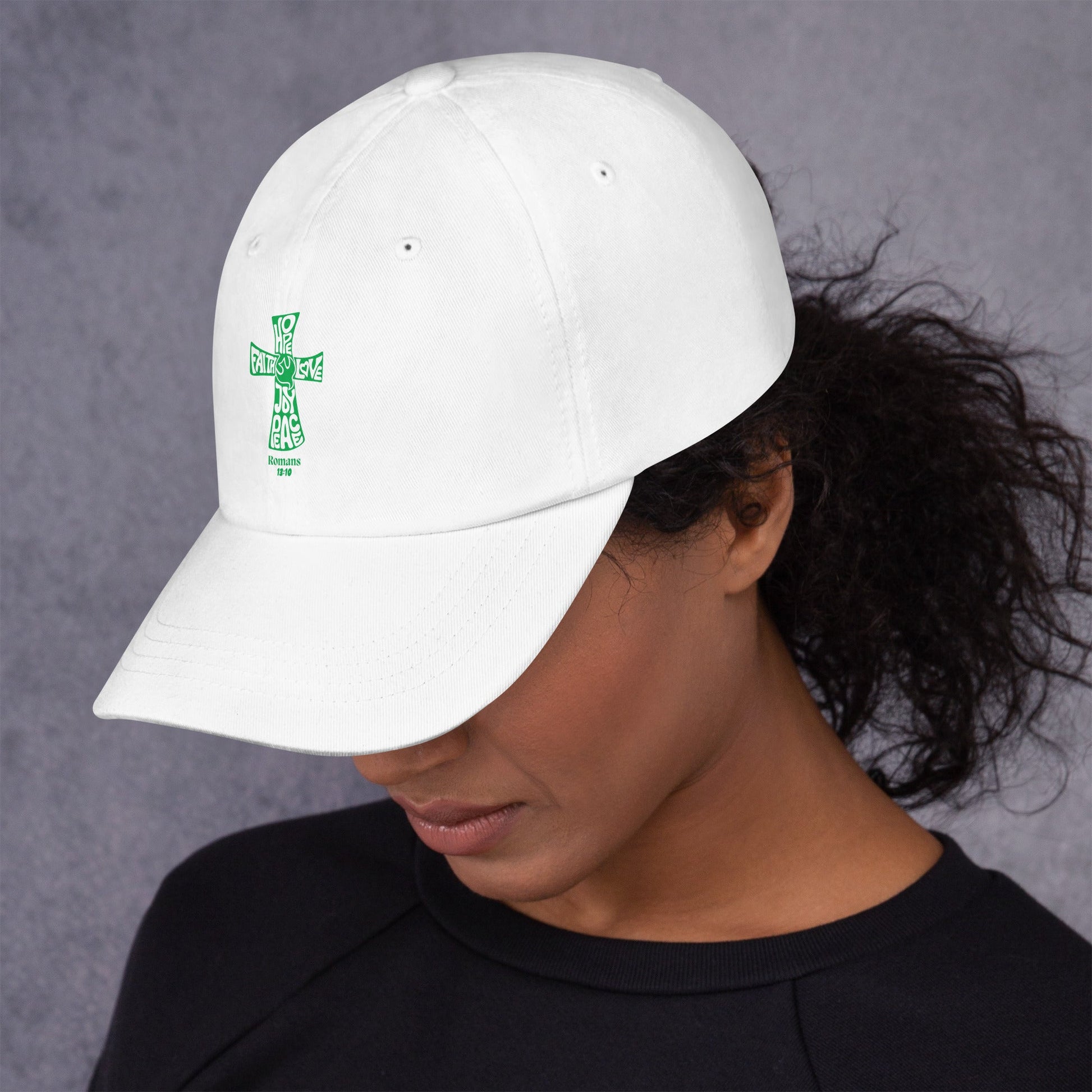 ✝️ Romans 13:10 “Love Fulfills the Law” Dad Hat – Faith - Inspired Everyday Wear | Hats – GodSpeed Threads