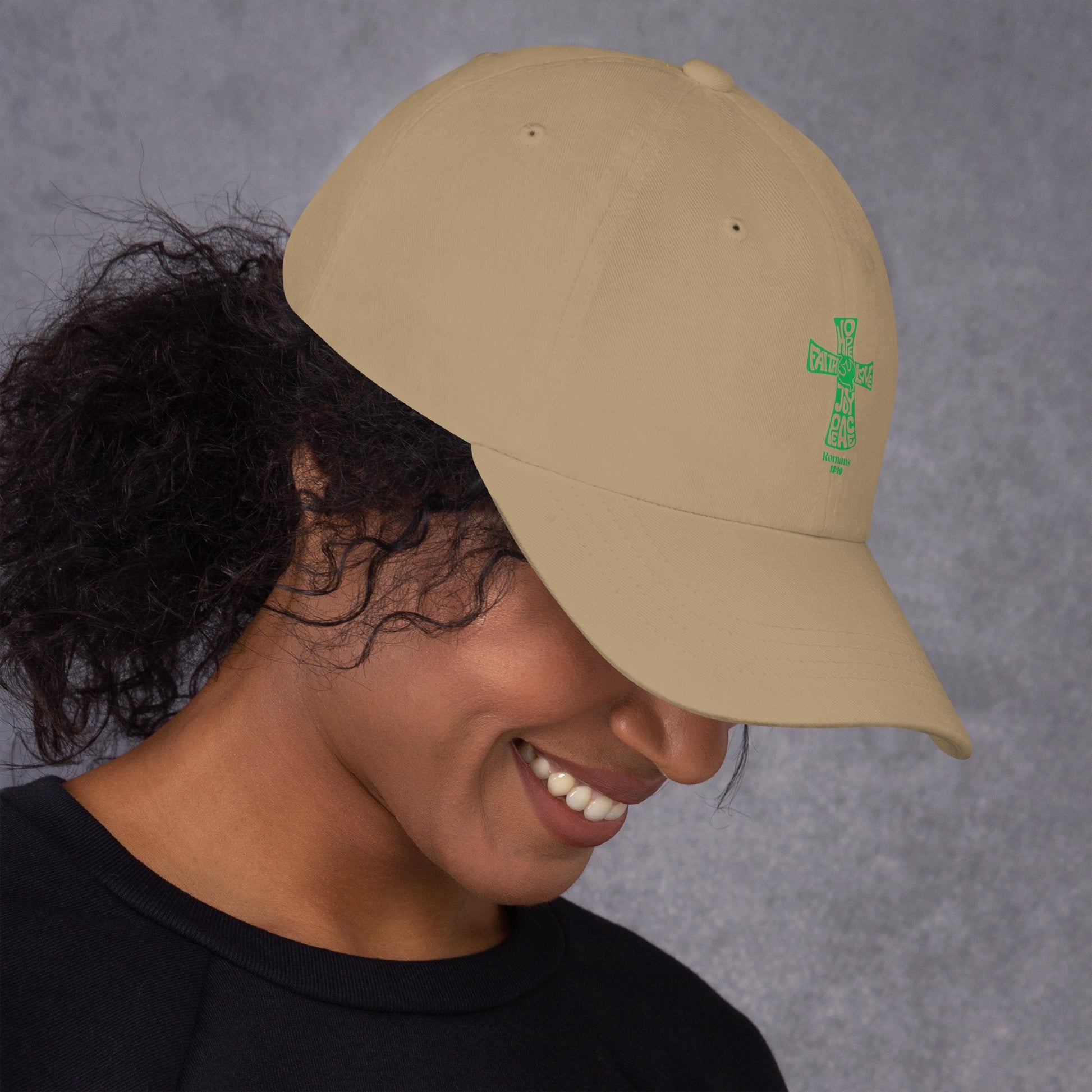 ✝️ Romans 13:10 “Love Fulfills the Law” Dad Hat – Faith - Inspired Everyday Wear | Hats – GodSpeed Threads