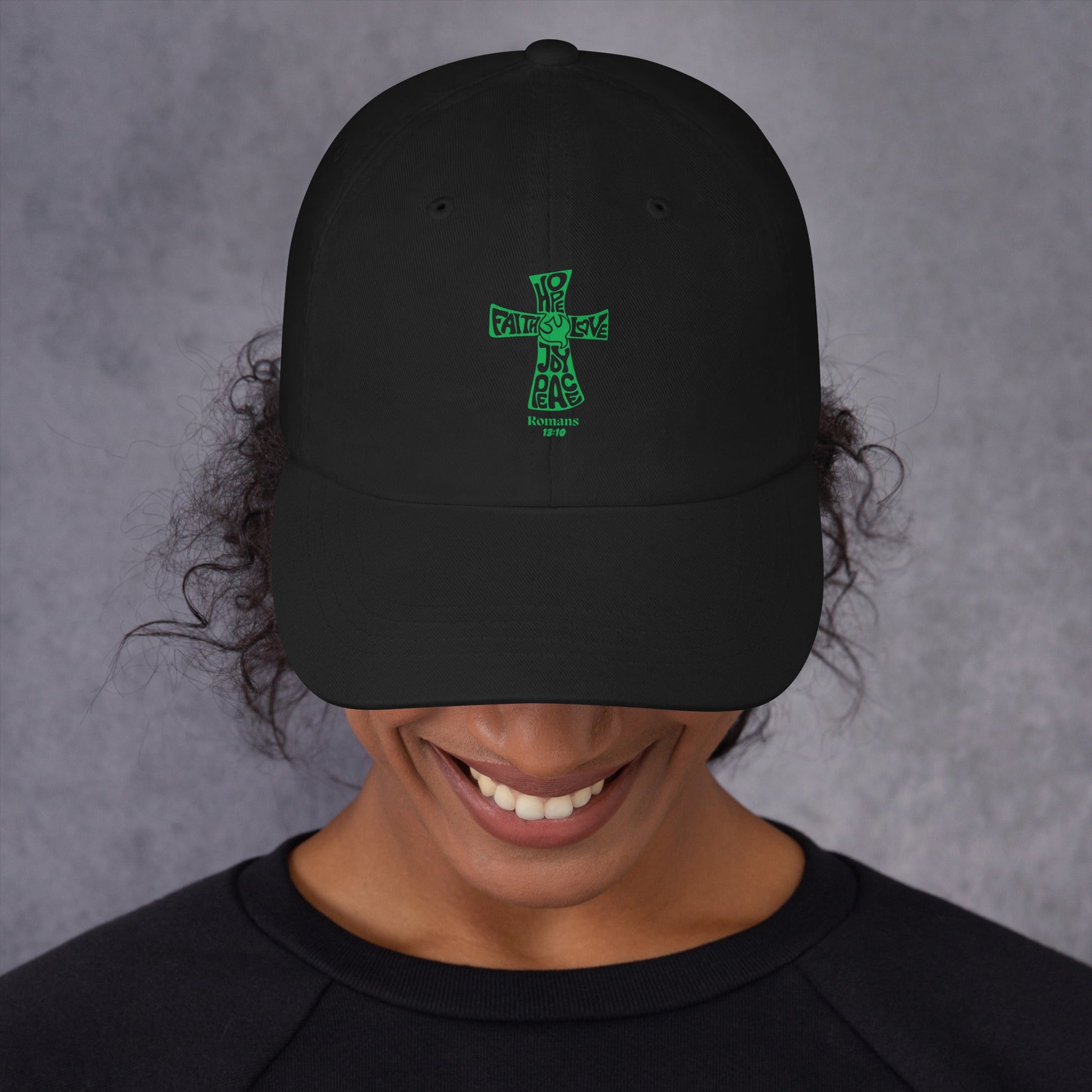 ✝️ Romans 13:10 “Love Fulfills the Law” Dad Hat – Faith - Inspired Everyday Wear | Hats – GodSpeed Threads