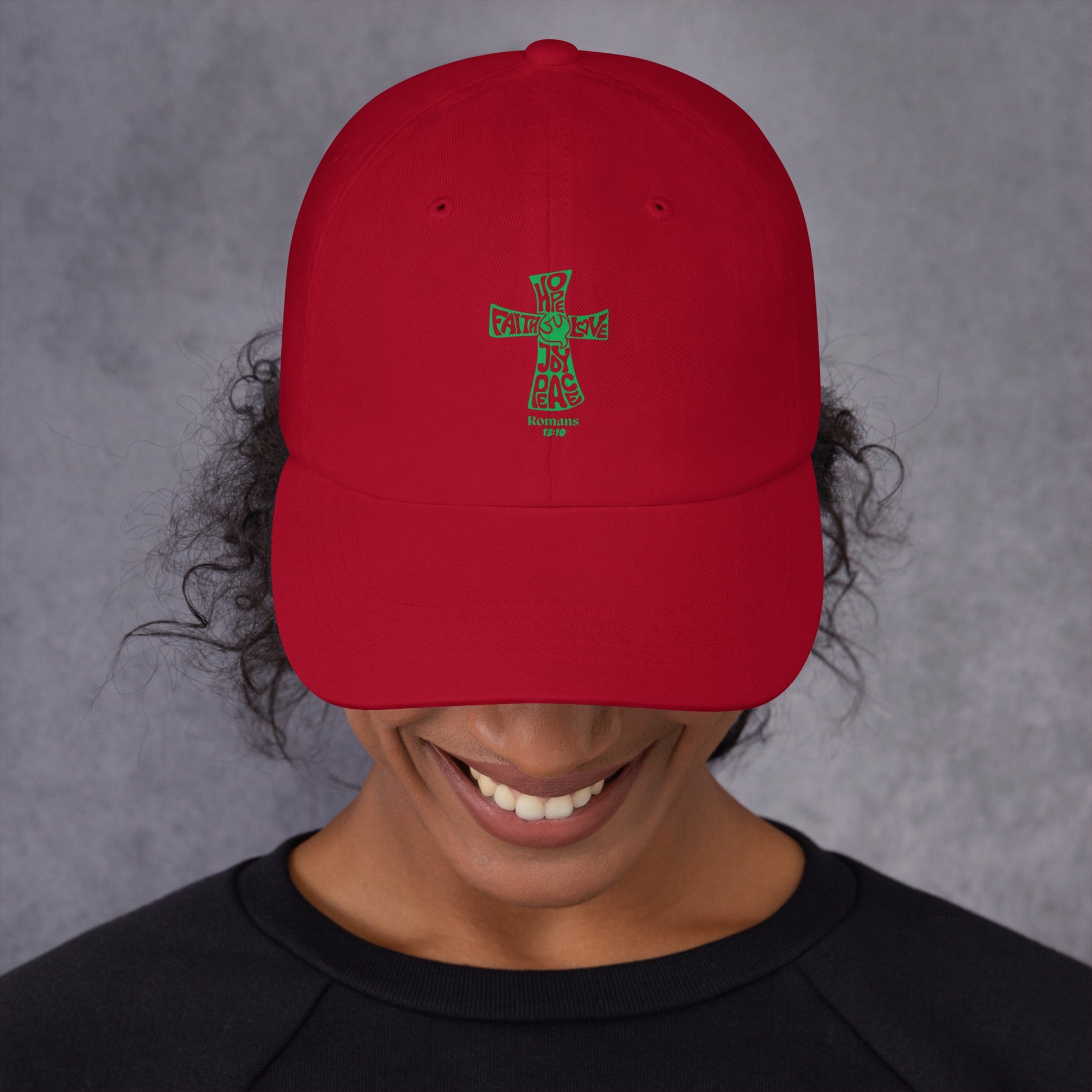 ✝️ Romans 13:10 “Love Fulfills the Law” Dad Hat – Faith - Inspired Everyday Wear | Hats – GodSpeed Threads