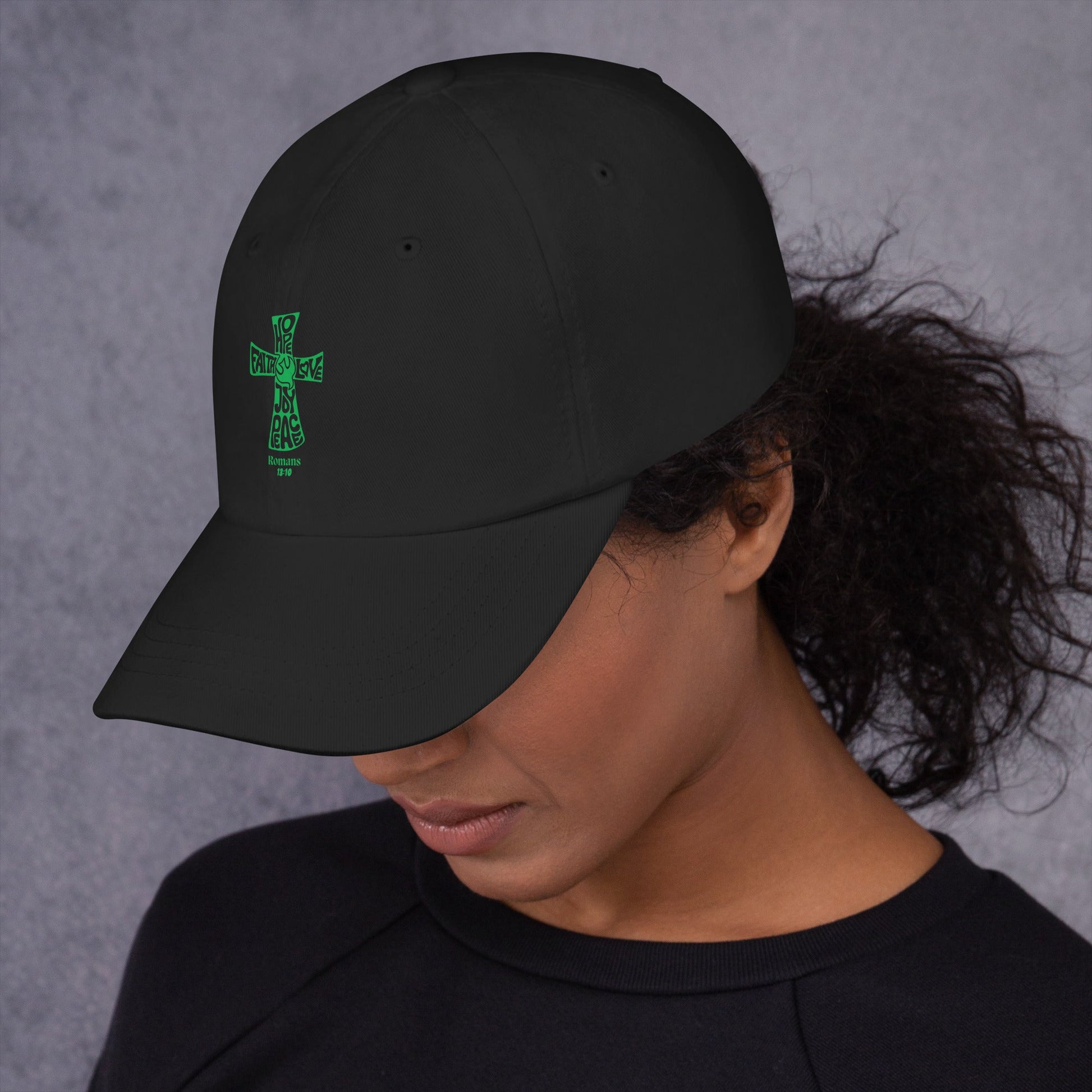 ✝️ Romans 13:10 “Love Fulfills the Law” Dad Hat – Faith - Inspired Everyday Wear | Hats – GodSpeed Threads