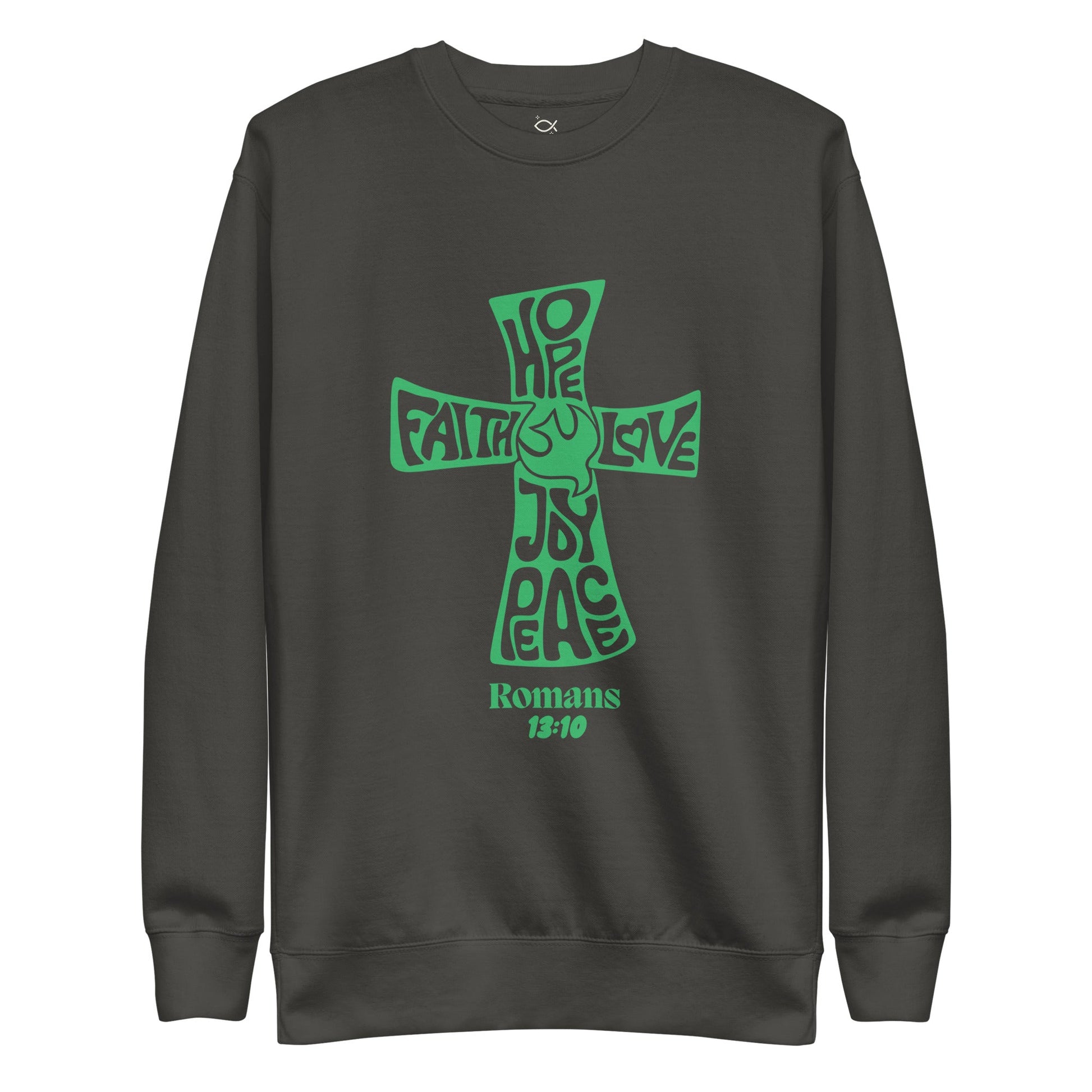 ✝️ Romans 13:10 “Love is the Fulfillment of the Law” Sweatshirt – Faith - Inspired Comfort | sweatshirts – GodSpeed Threads