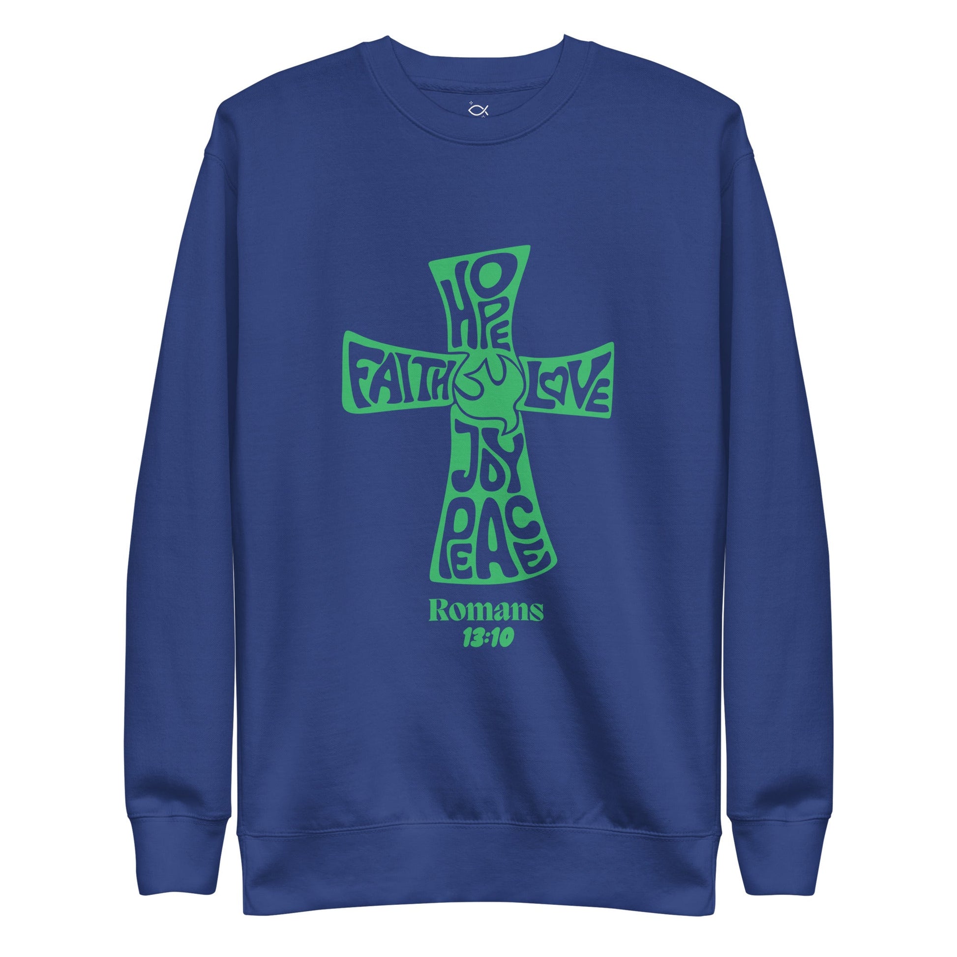 ✝️ Romans 13:10 “Love is the Fulfillment of the Law” Sweatshirt – Faith - Inspired Comfort | sweatshirts – GodSpeed Threads