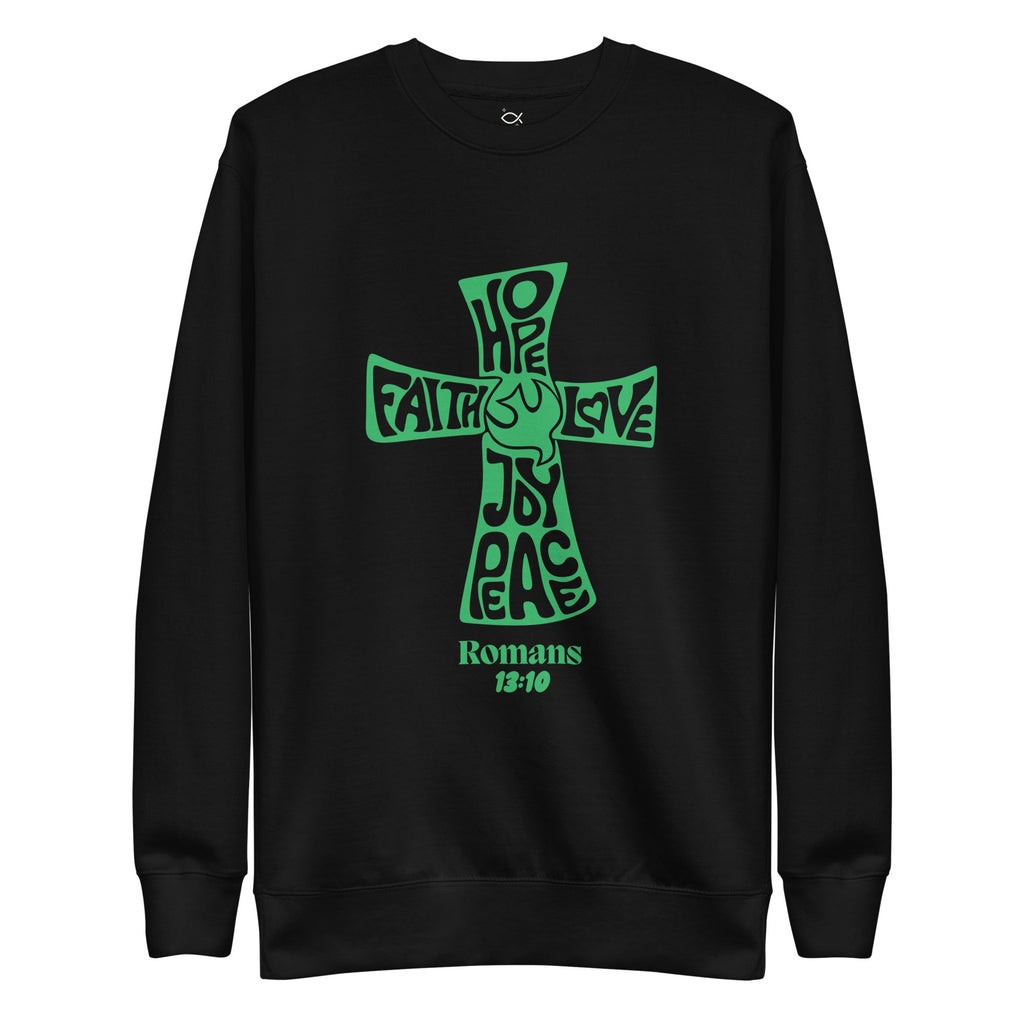 ✝️ Romans 13:10 “Love is the Fulfillment of the Law” Sweatshirt – Faith - Inspired Comfort | sweatshirts – GodSpeed Threads