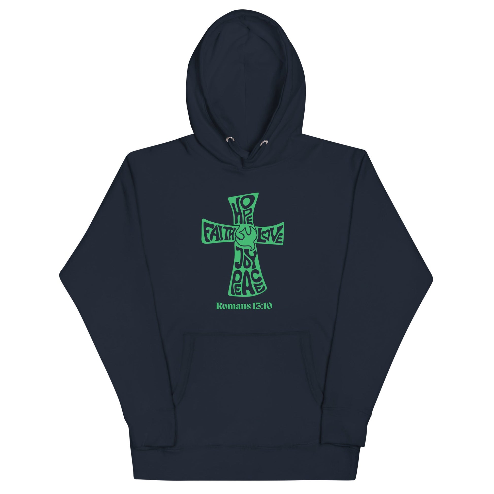 ✝ Romans 15:10 Cross Design – Unisex Hoodie | Hoodies – GodSpeed Threads