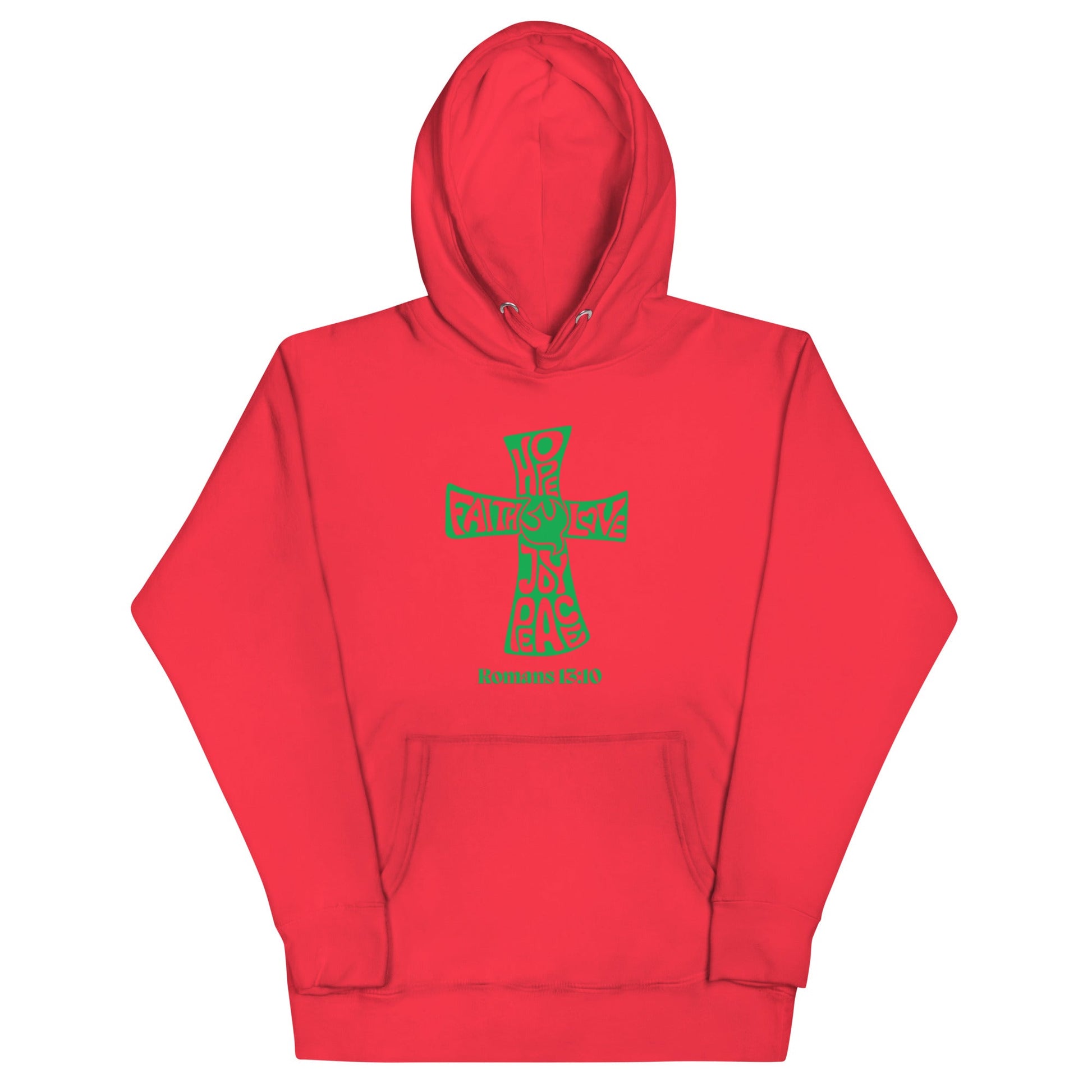 ✝ Romans 15:10 Cross Design – Unisex Hoodie | Hoodies – GodSpeed Threads