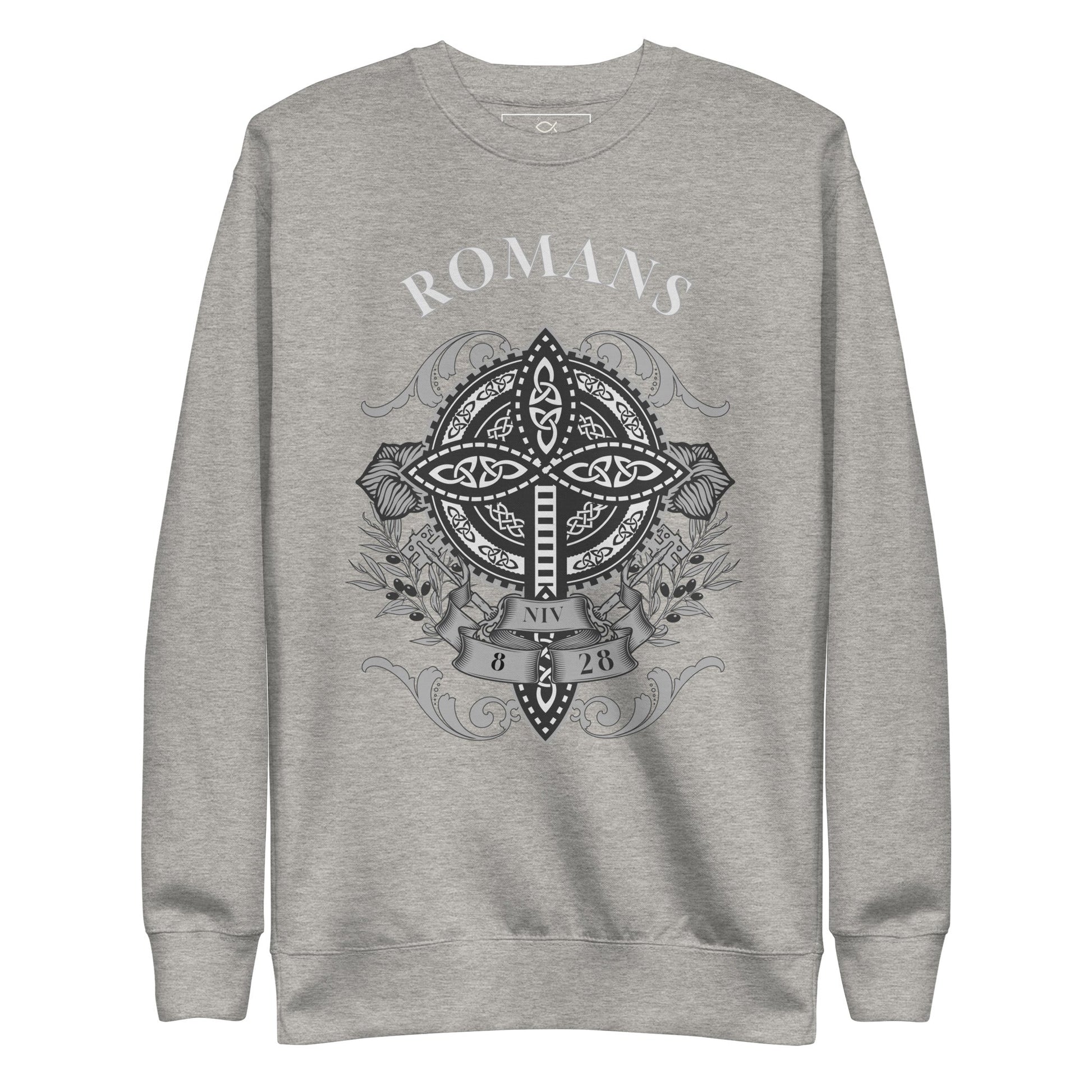 ✝️ Romans Embroidered Cross Unisex Sweatshirt – Faith & Strength Statement Sweater | sweatshirts – GodSpeed Threads