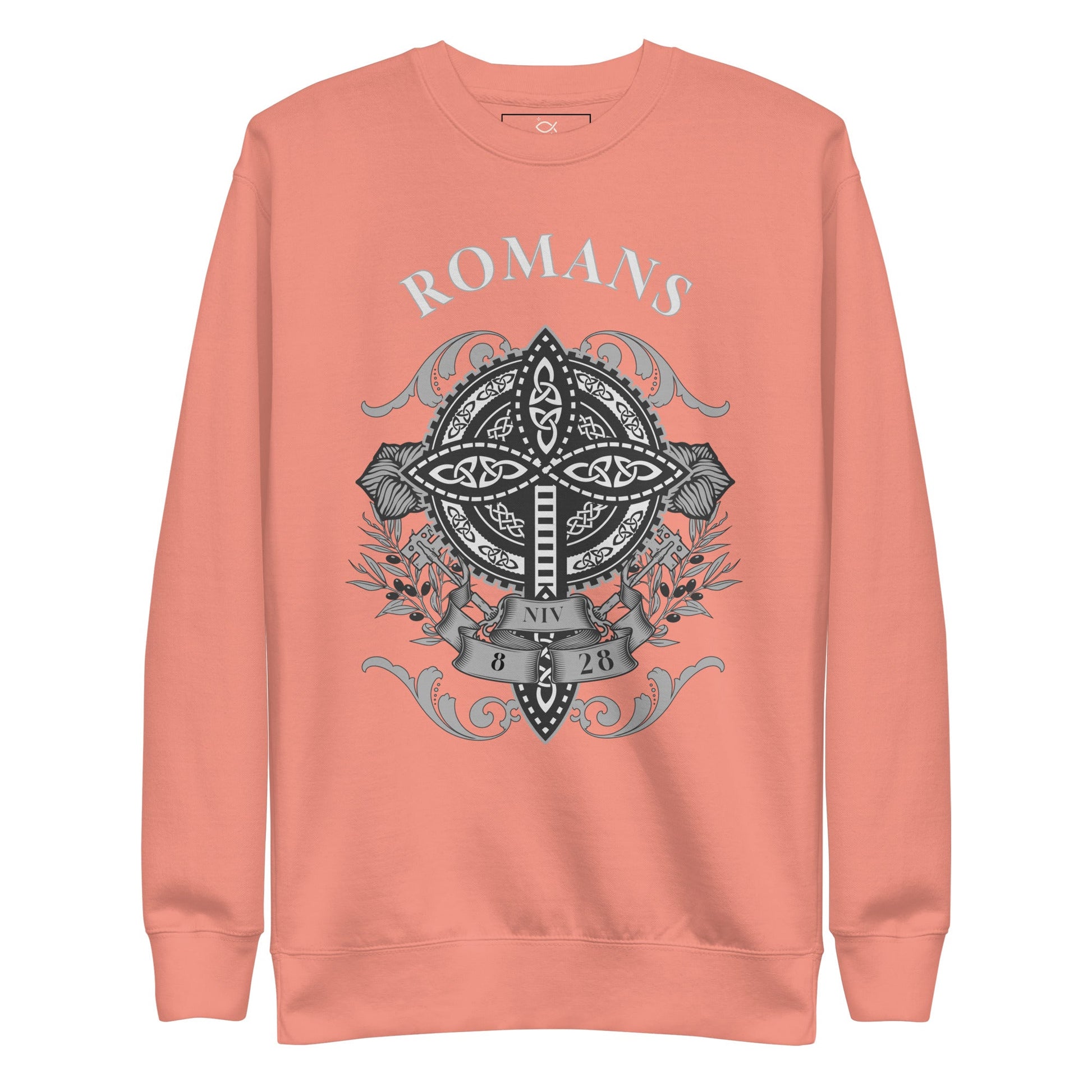 ✝️ Romans Embroidered Cross Unisex Sweatshirt – Faith & Strength Statement Sweater | sweatshirts – GodSpeed Threads