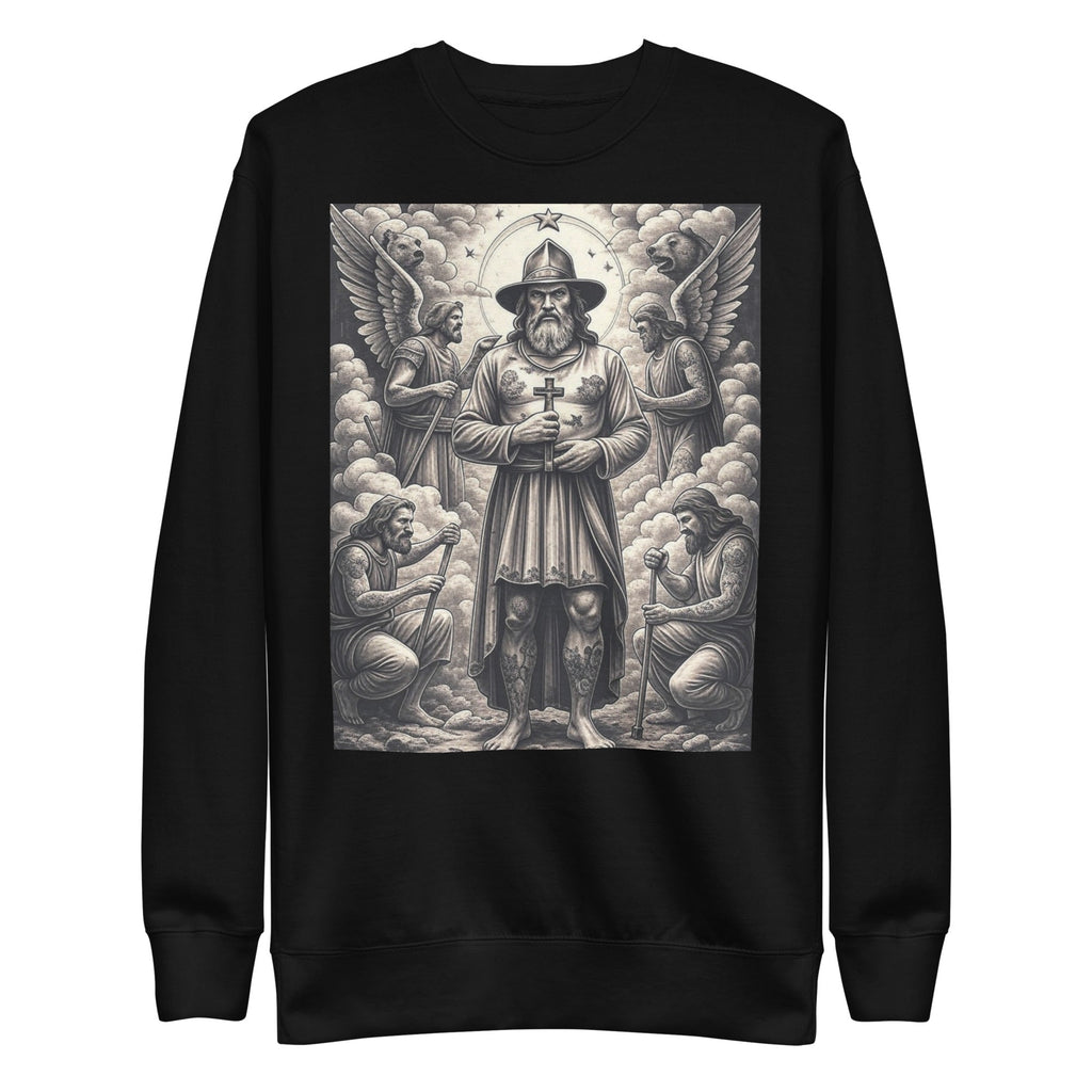⭐ “Saint of Salvation” Gothic Sweatshirt – Faith & Strength Artwork | sweatshirt – GodSpeed Threads