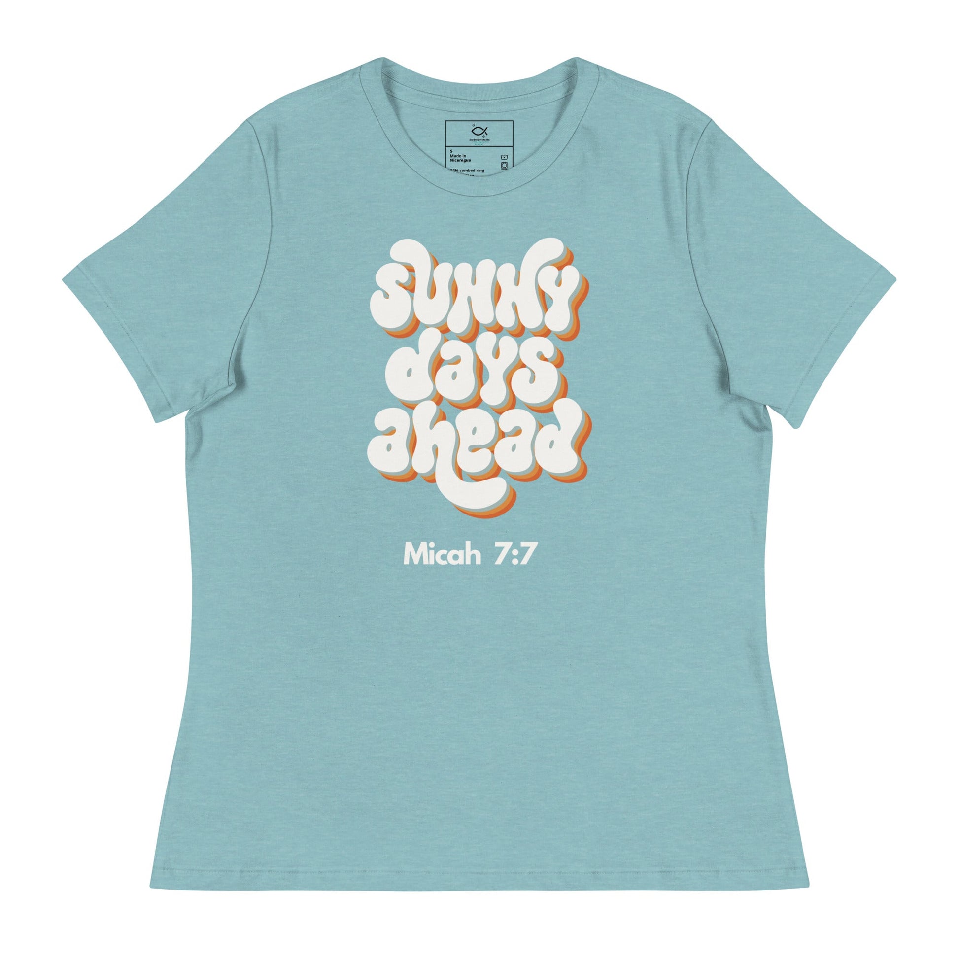 ⭐ Sunny Days Ahead T-Shirt – Micah 7:7 | Women's T-Shirts – GodSpeed Threads