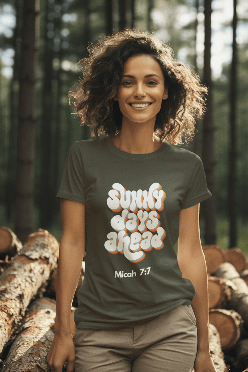⭐ Sunny Days Ahead T-Shirt – Micah 7:7 | Women's T-Shirts – GodSpeed Threads