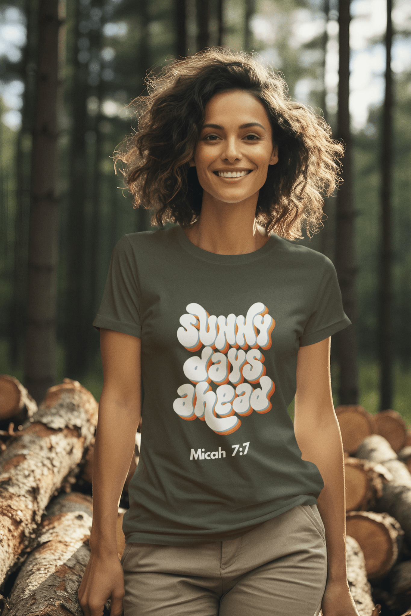 ⭐ Sunny Days Ahead T-Shirt – Micah 7:7 | Women's T-Shirts – GodSpeed Threads