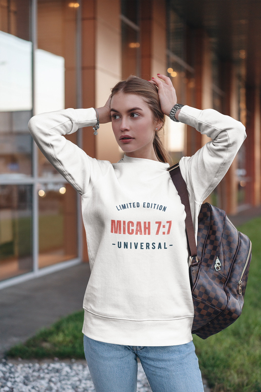 ⭐ Micah 7:7 Limited Edition Universal Sweatshirt – Faith-Inspired Comfort