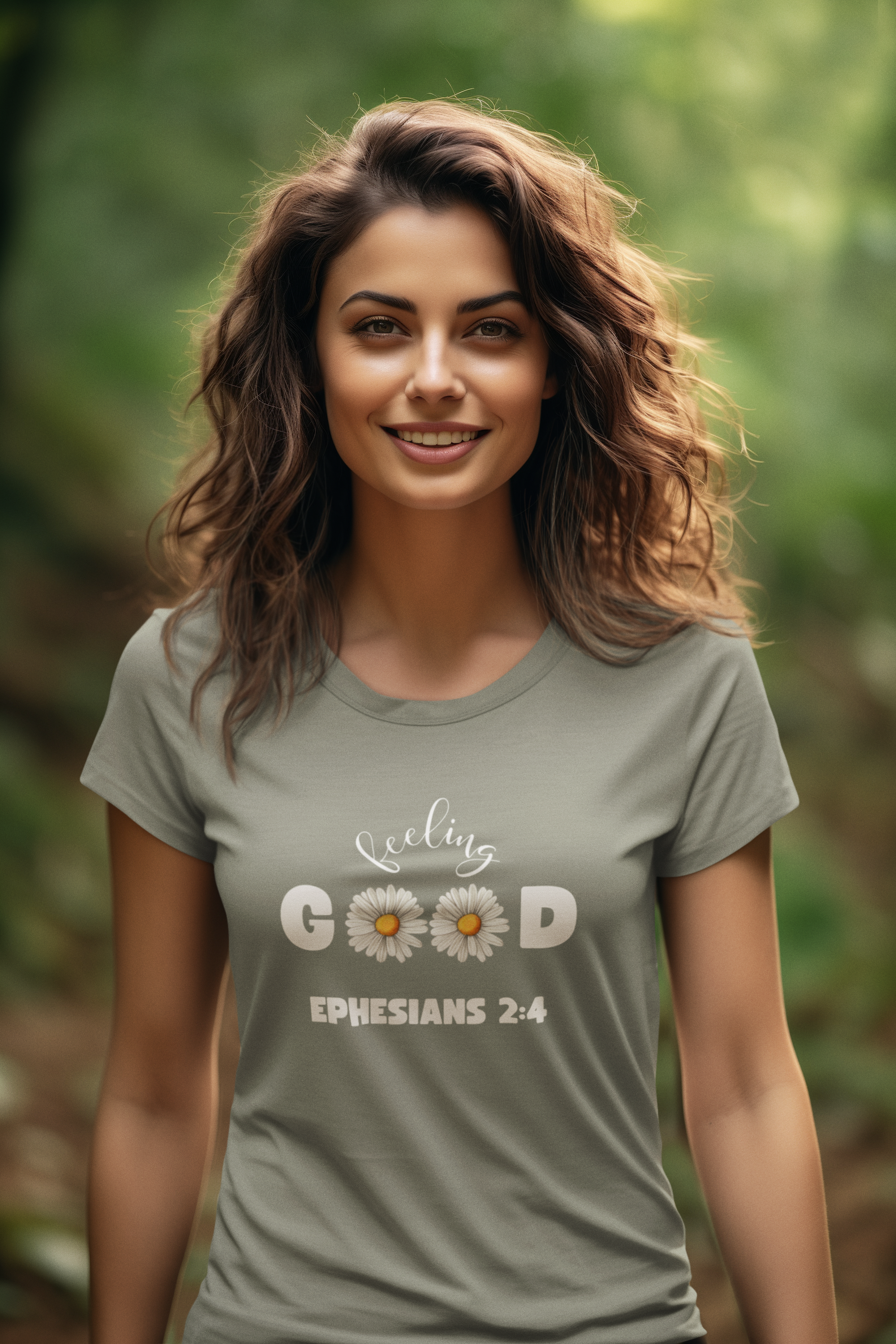 Feeling Good T-Shirt – Ephesians 2:4 Daisy Faith Design