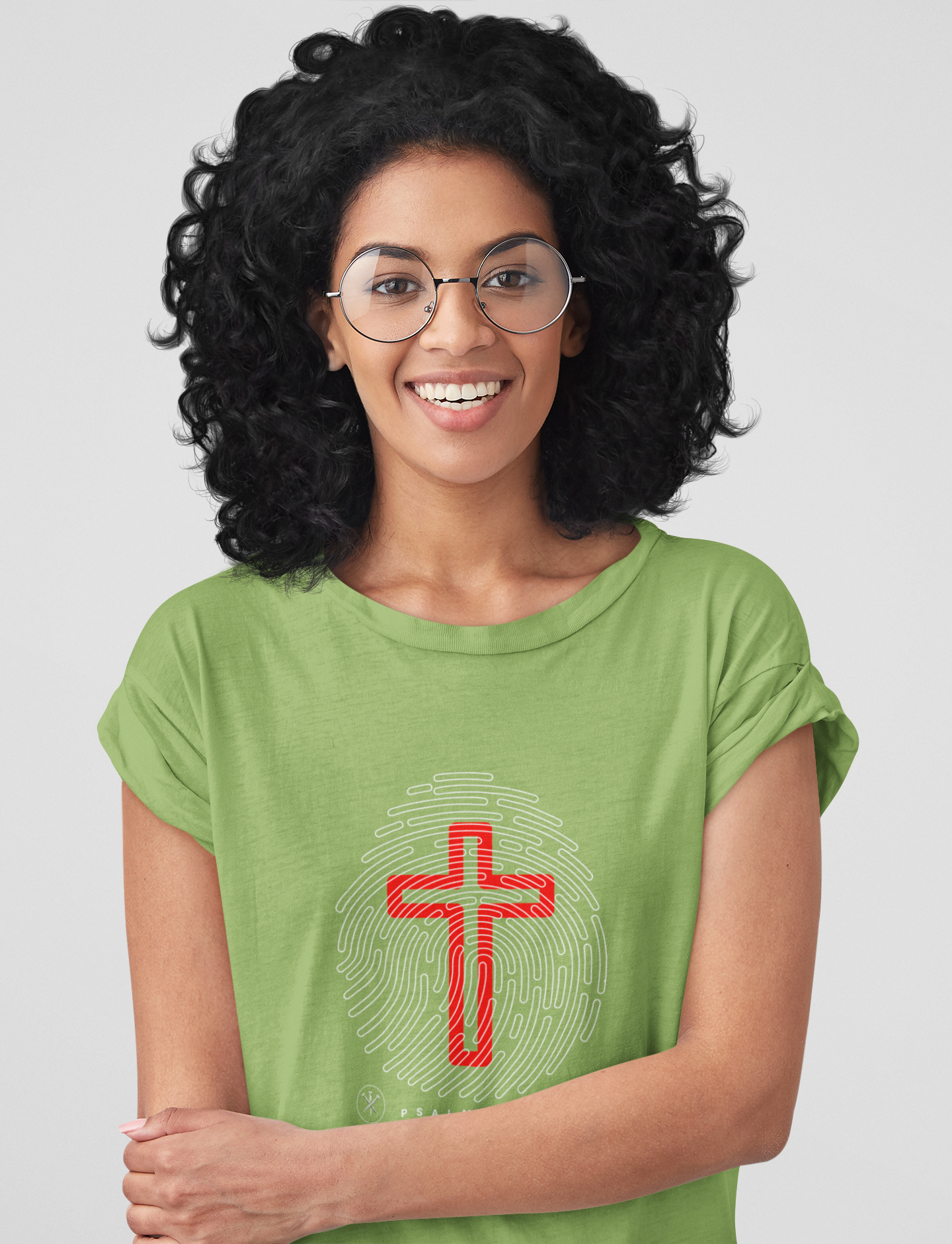 God Bless America T-Shirt – Psalm 18:2 Cross & Fingerprint Faith Tee (Unisex Fit)