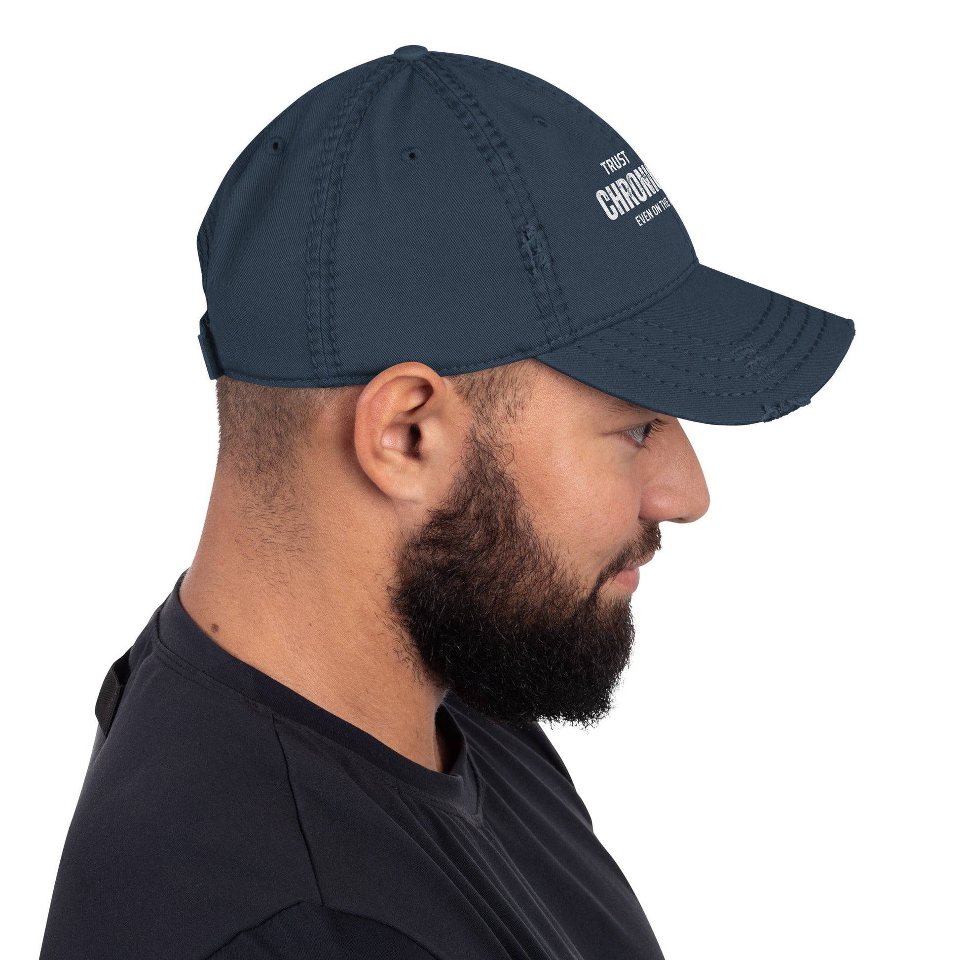 🧢 Trust Chronicles 14:11 “Even on the Darkest Days” Distressed Dad Hat – Faith - Inspired Streetwear | Hats – GodSpeed Threads