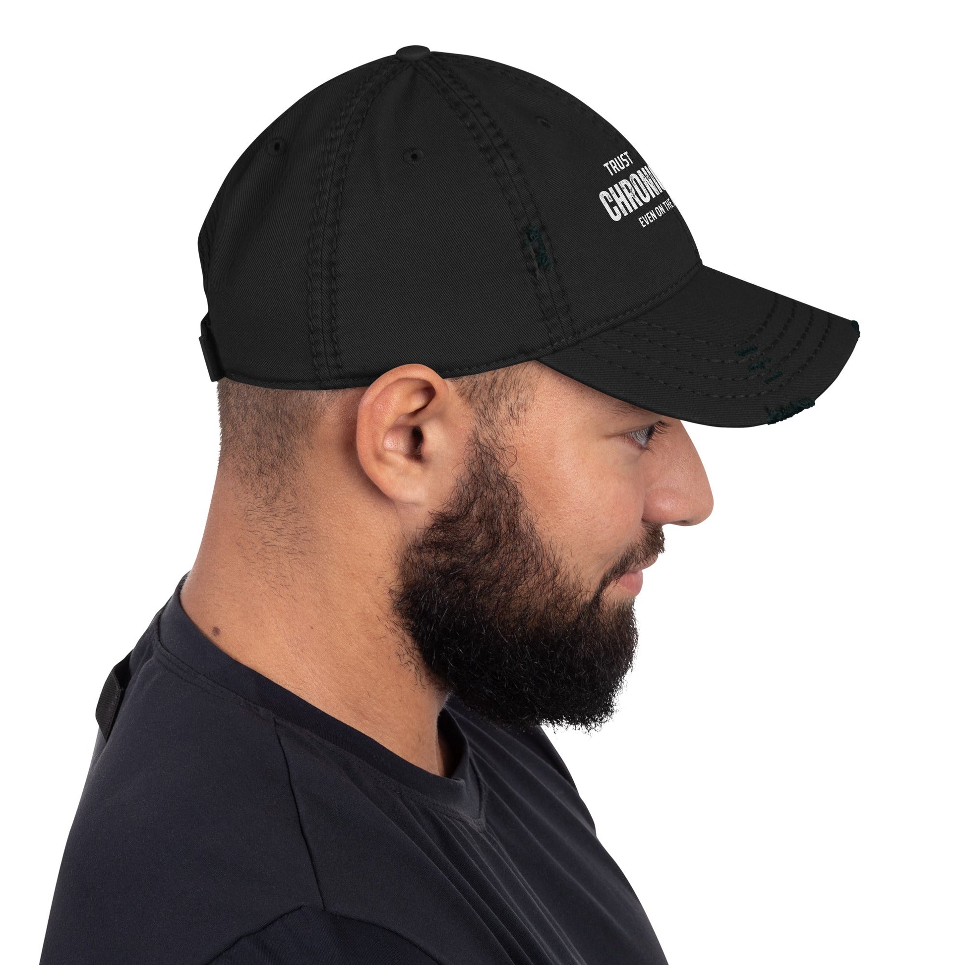 🧢 Trust Chronicles 14:11 “Even on the Darkest Days” Distressed Dad Hat – Faith - Inspired Streetwear | Hats – GodSpeed Threads