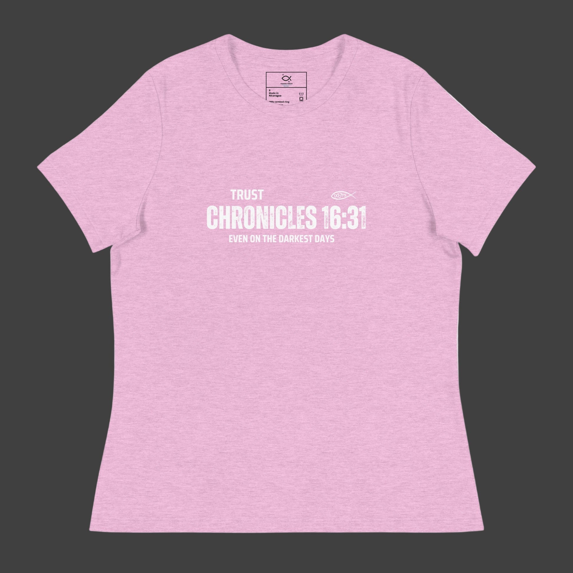 ✝️ Trust Chronicles 16:31 T-Shirt – Faith Over Fear Even on Darkest Days Tee | t-shirts – GodSpeed Threads