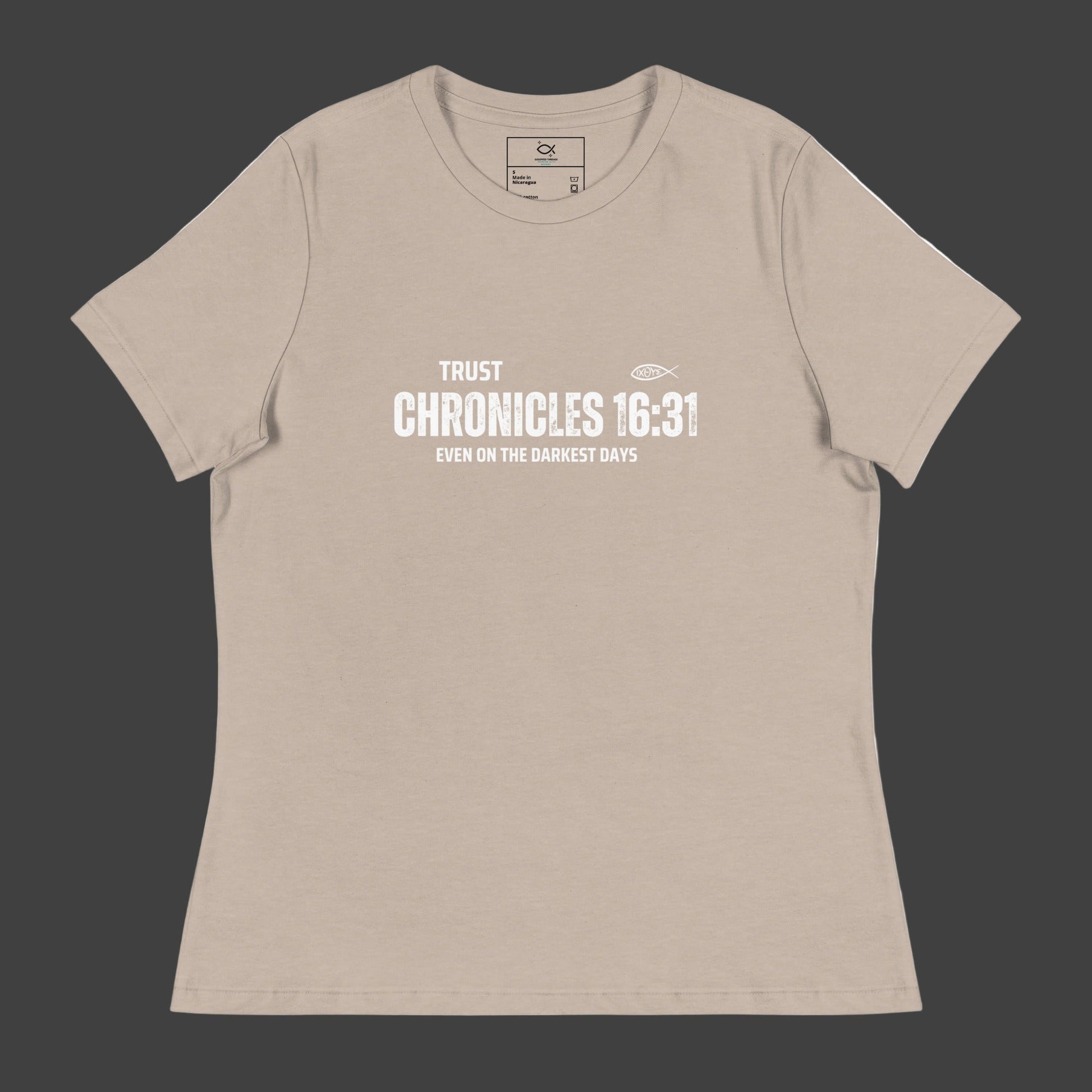 ✝️ Trust Chronicles 16:31 T-Shirt – Faith Over Fear Even on Darkest Days Tee | t-shirts – GodSpeed Threads