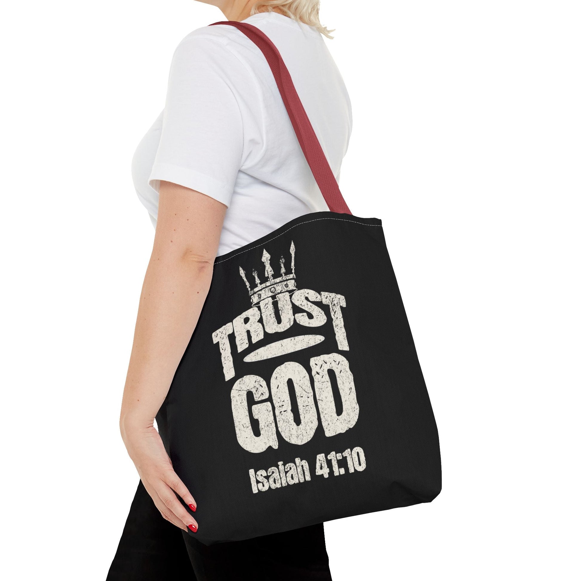 ✝️ Trust God – Isaiah 41:10 Christian Tote Bag | Bags – GodSpeed Threads