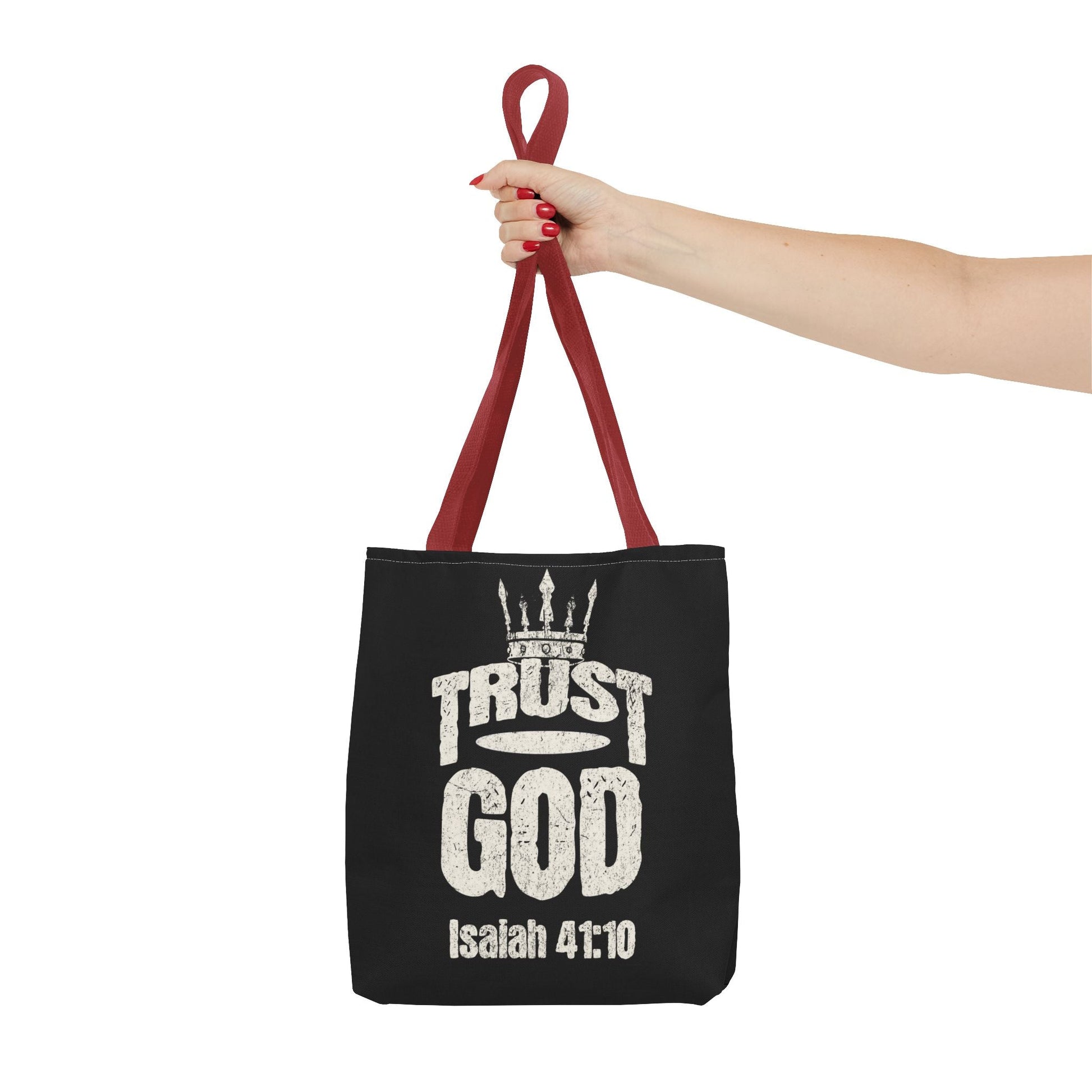 ✝️ Trust God – Isaiah 41:10 Christian Tote Bag | Bags – GodSpeed Threads