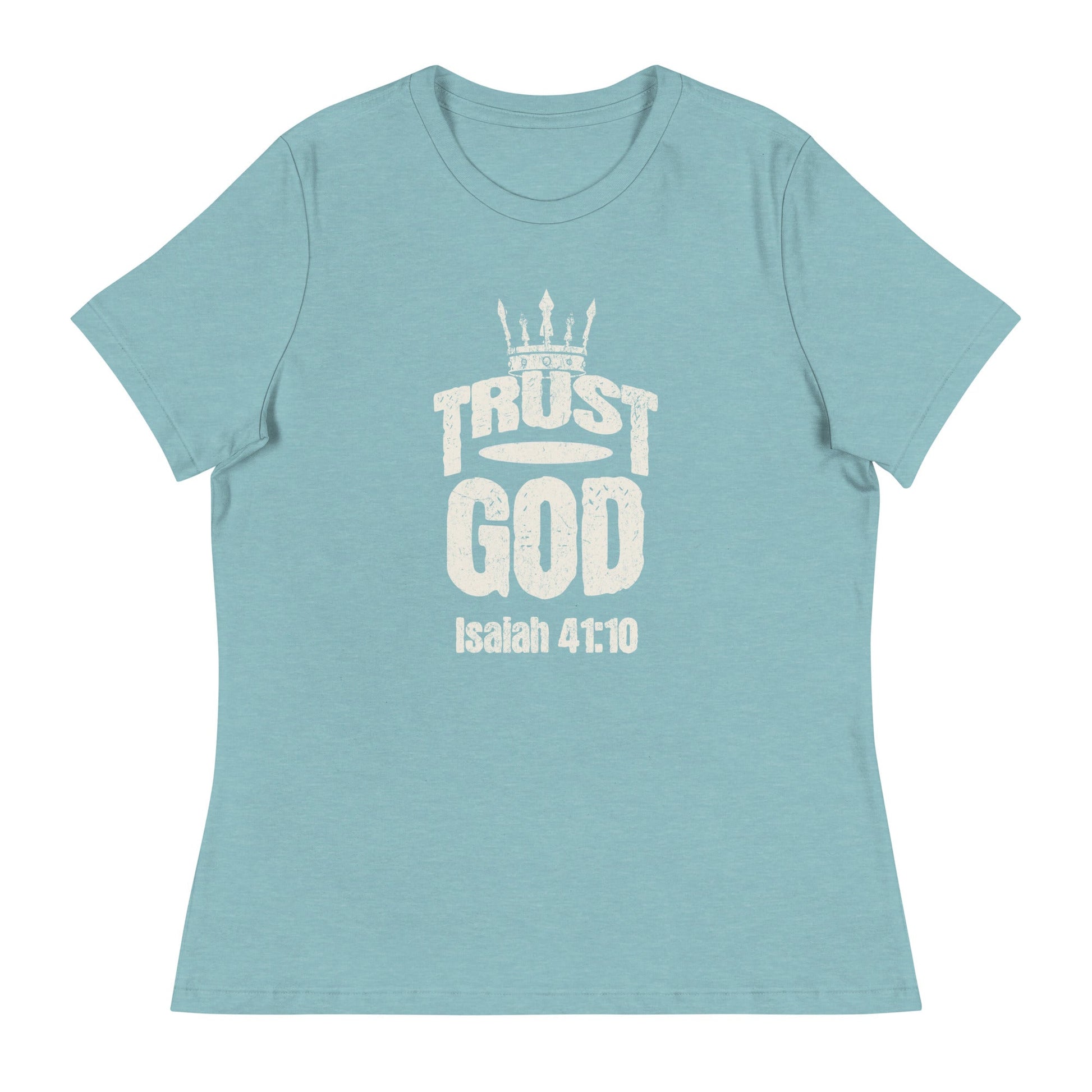 Trust God Women's T-Shirt – Isaiah 41:10 - Wear Your Faith | Women's T-Shirts – GodSpeed Threads