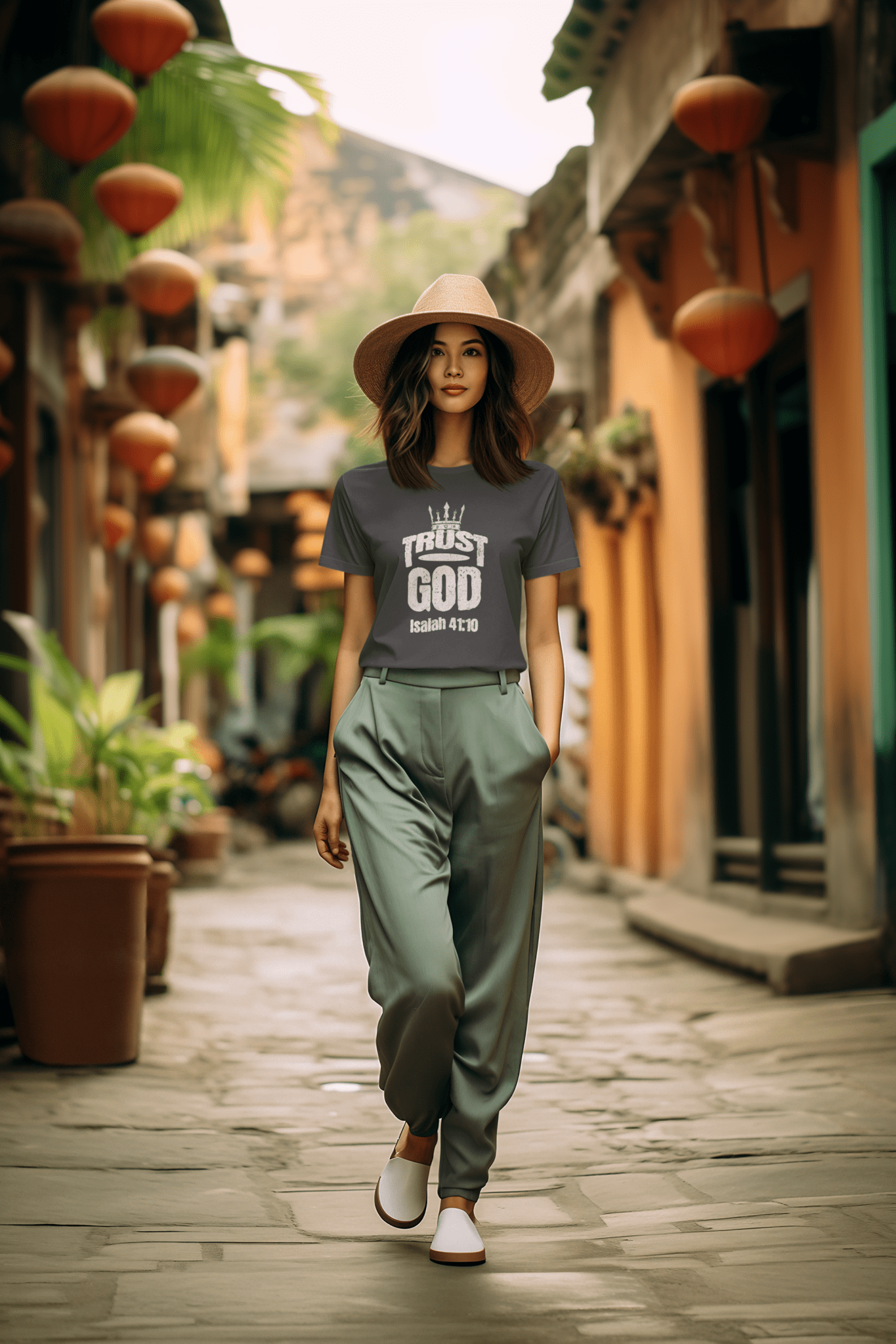 Trust God Women's T-Shirt – Isaiah 41:10 - Wear Your Faith | Women's T-Shirts – GodSpeed Threads