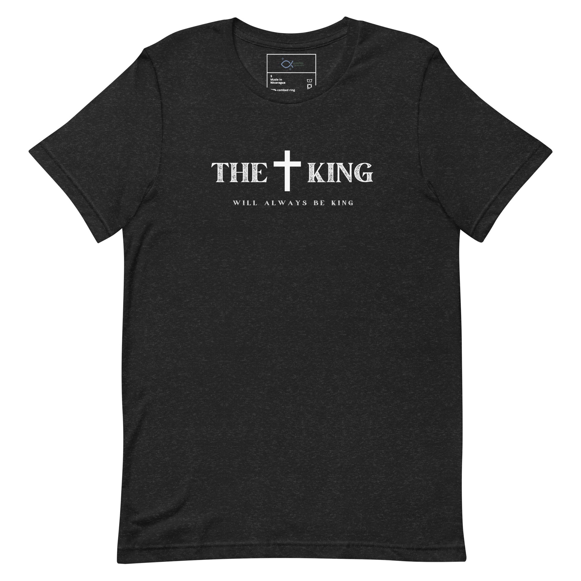 "Unisex t-shirt with Corinthians cross and shield graphic design"